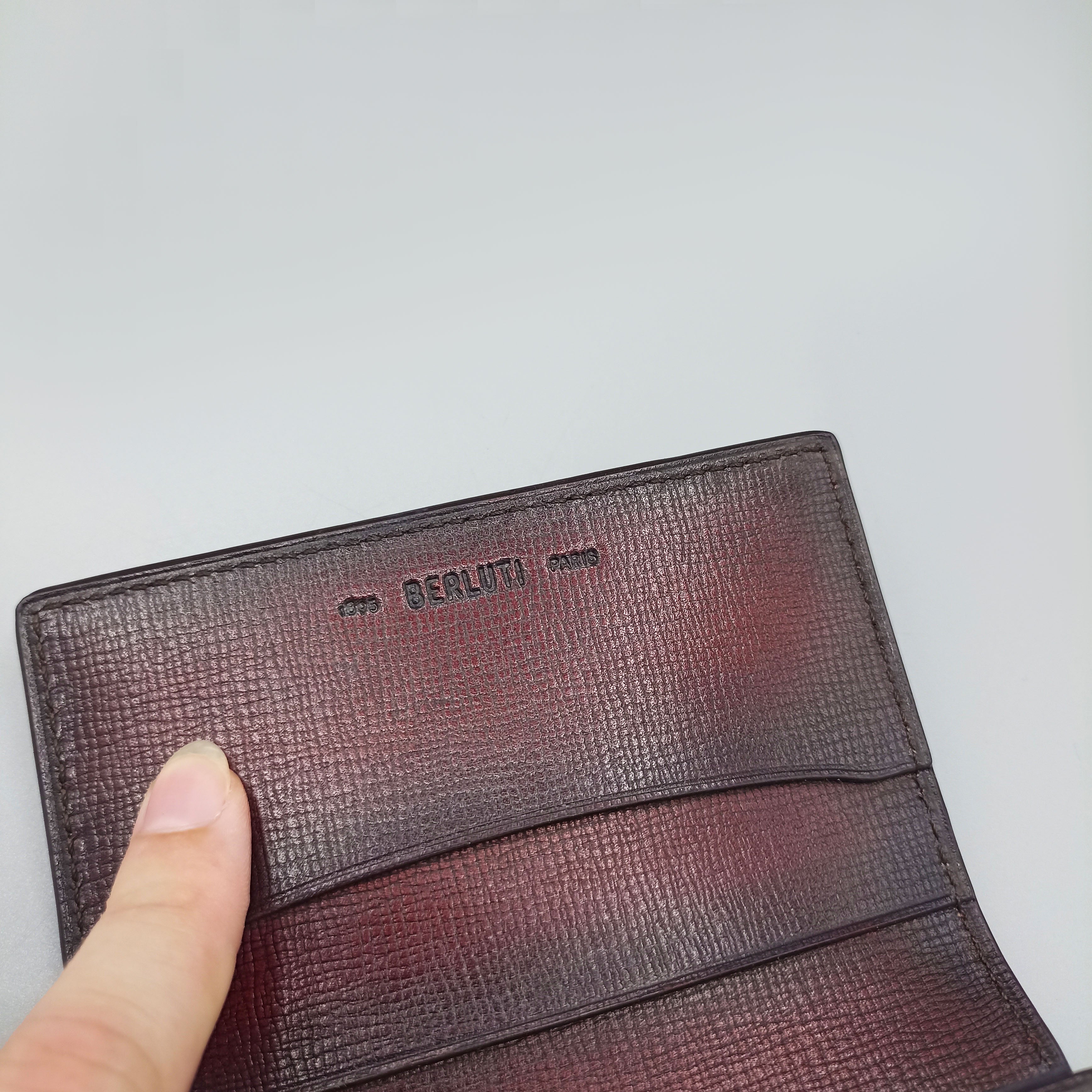 Porte-cartes Imbuia bordeaux Berluti