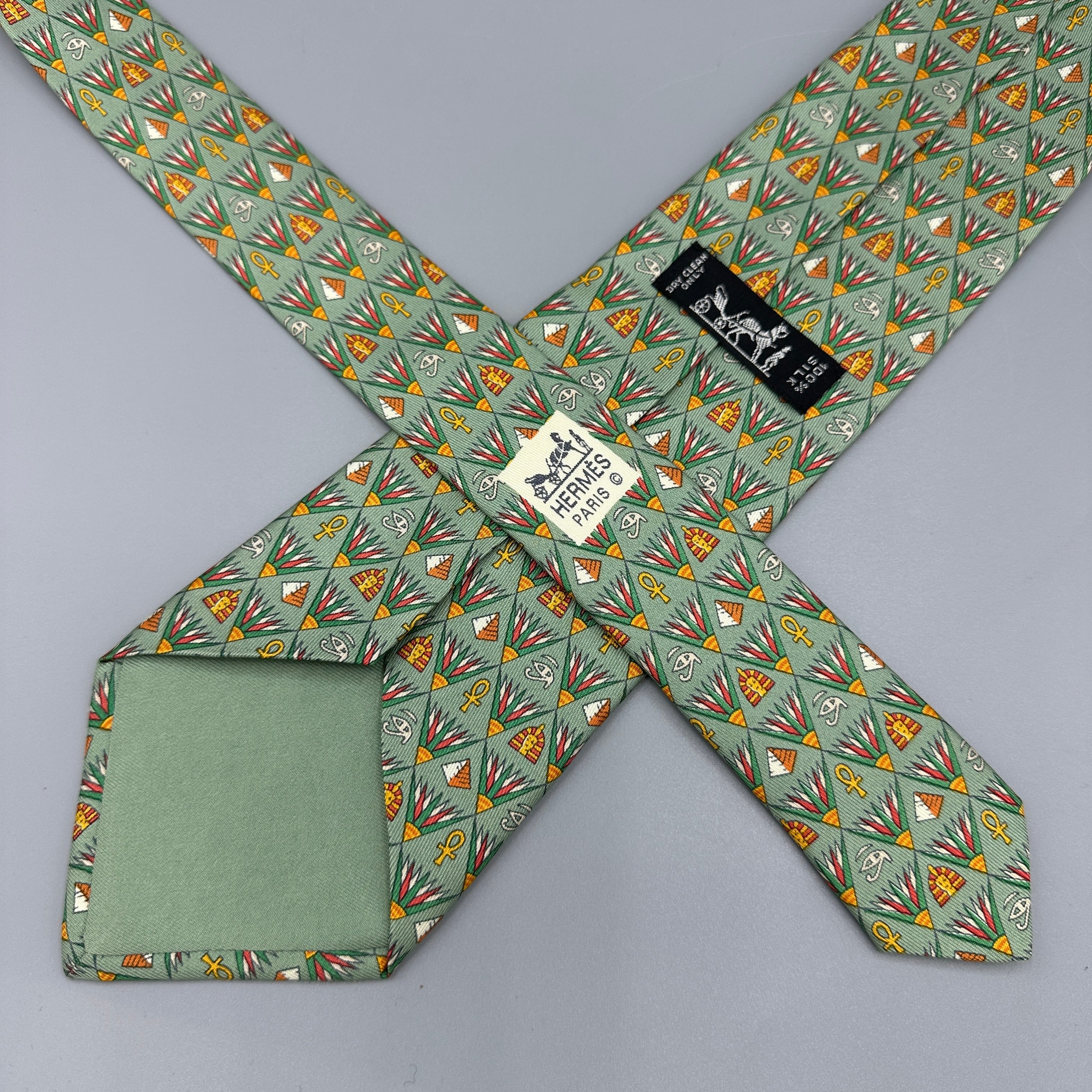 Cravate Hermès verte
