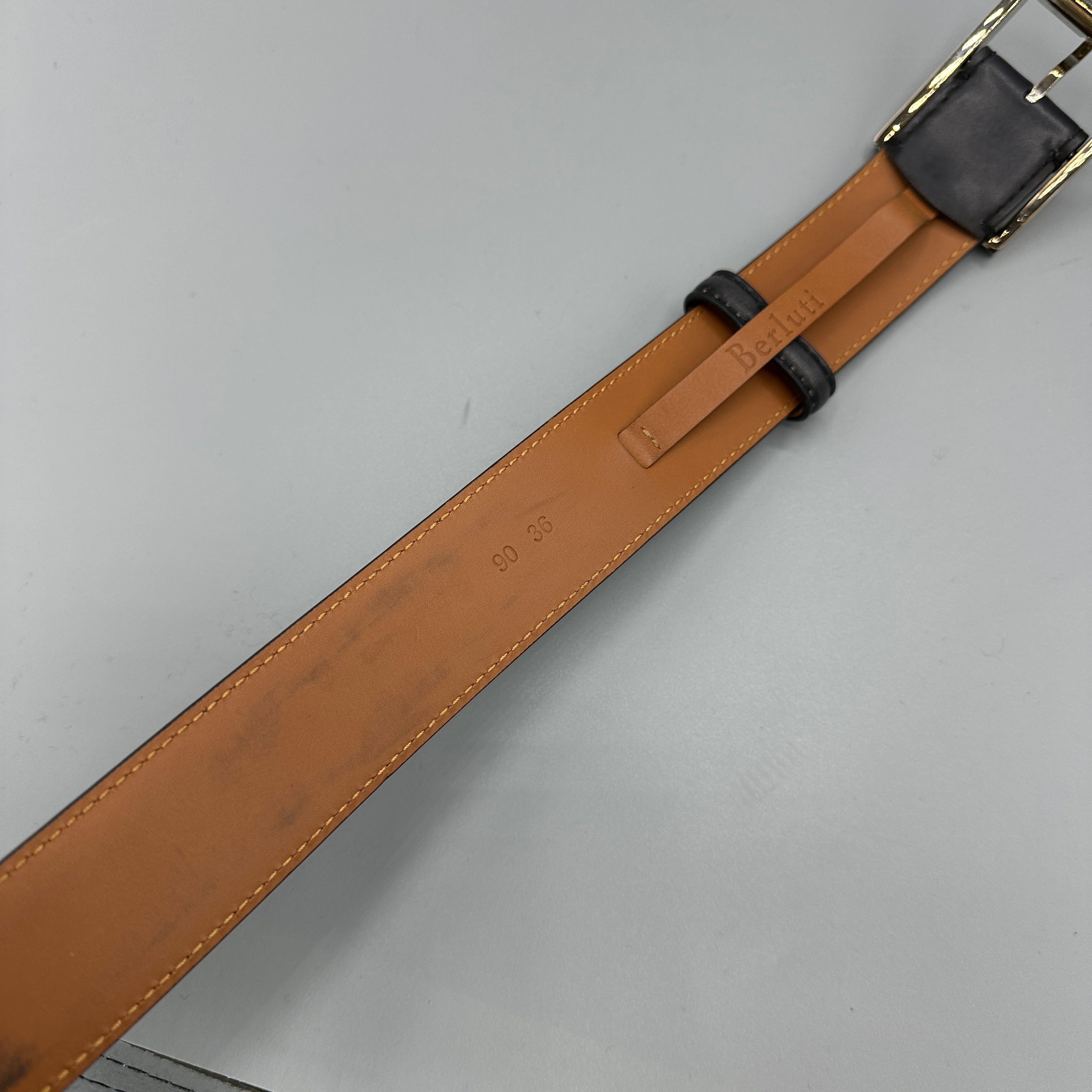 Ceinture grise Berluti