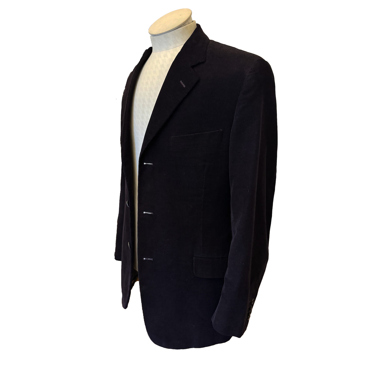 Costume 2 pièces Hermès violine en velours milleraies