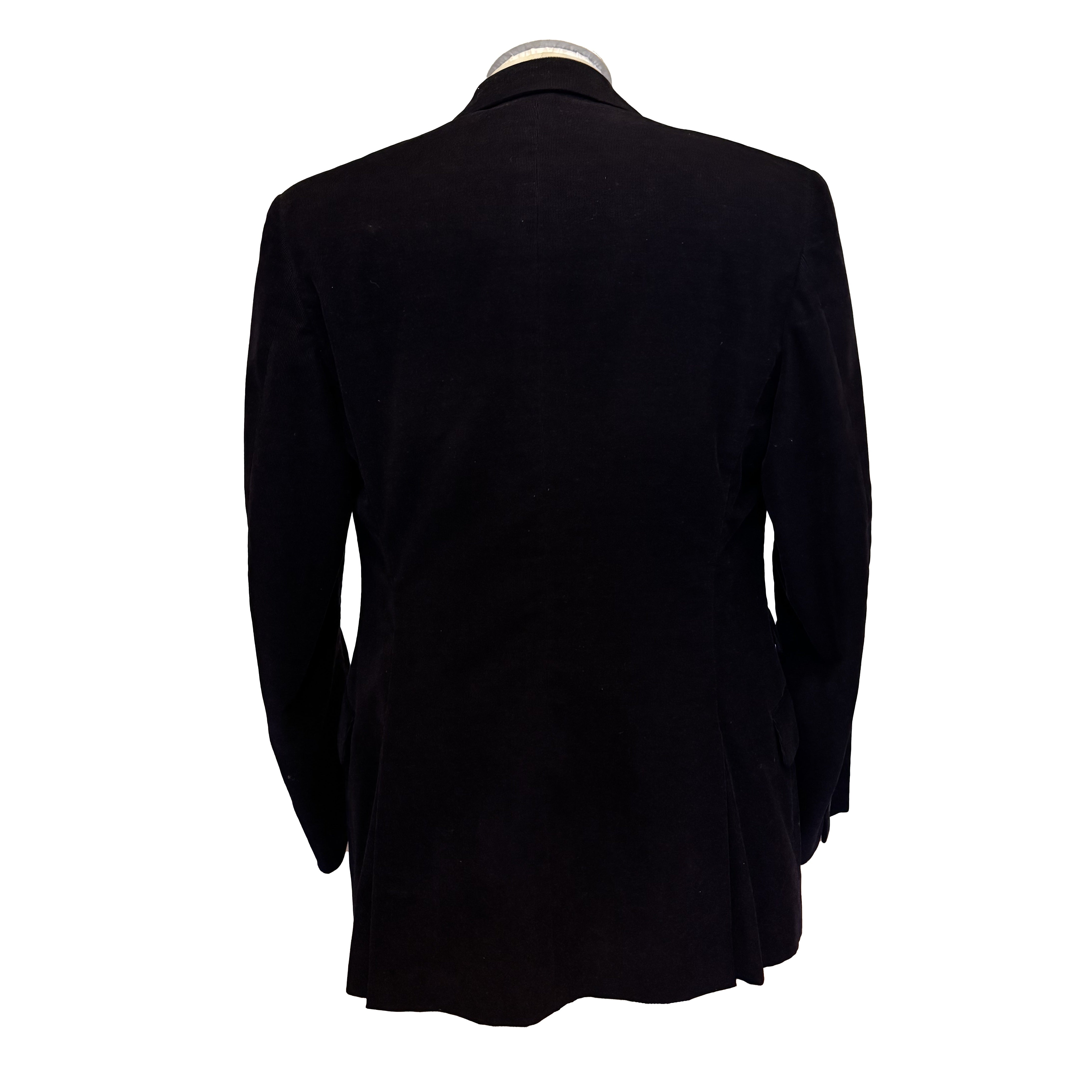 Costume 2 pièces Hermès violine en velours milleraies
