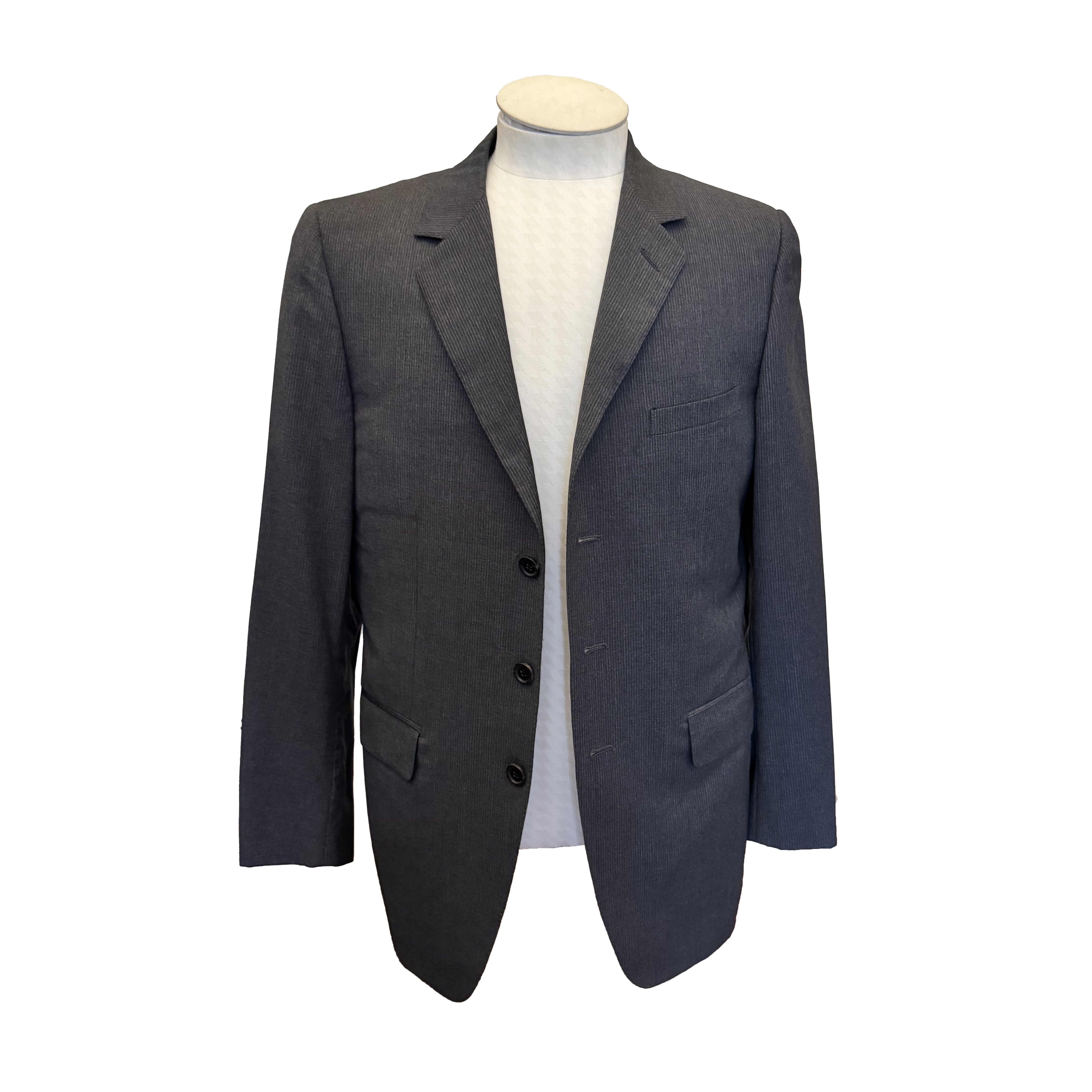 Costume Christian Dior gris anthracite à fines rayures
