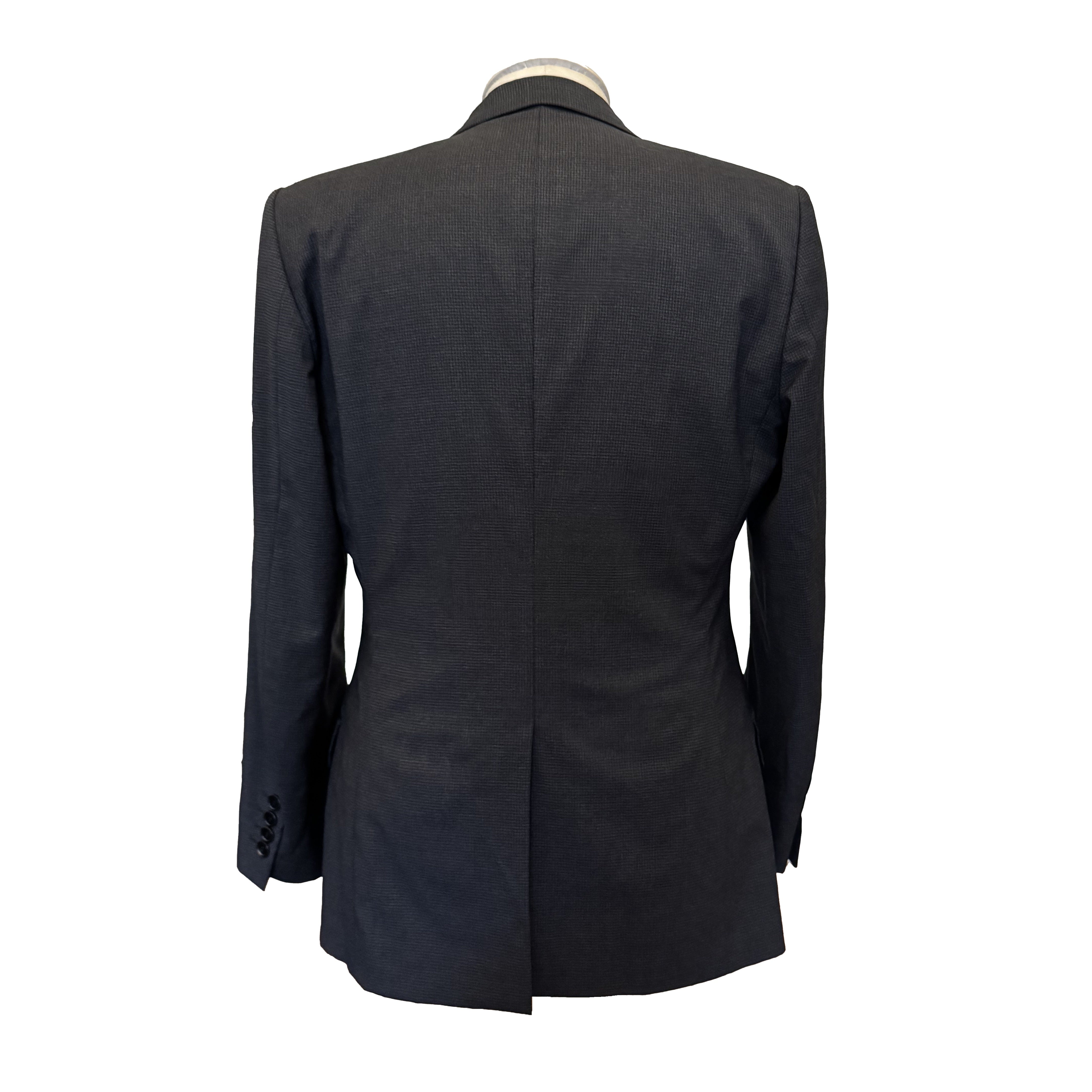 Costume 2 pièces Dior gris anthracite à micro carreaux