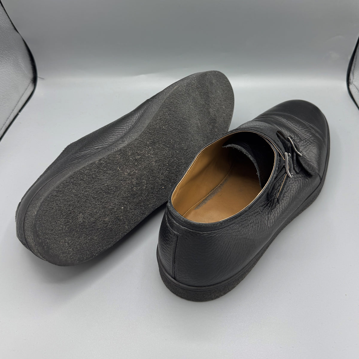 Chaussures John Lobb Holme à double boucle en cuir noir