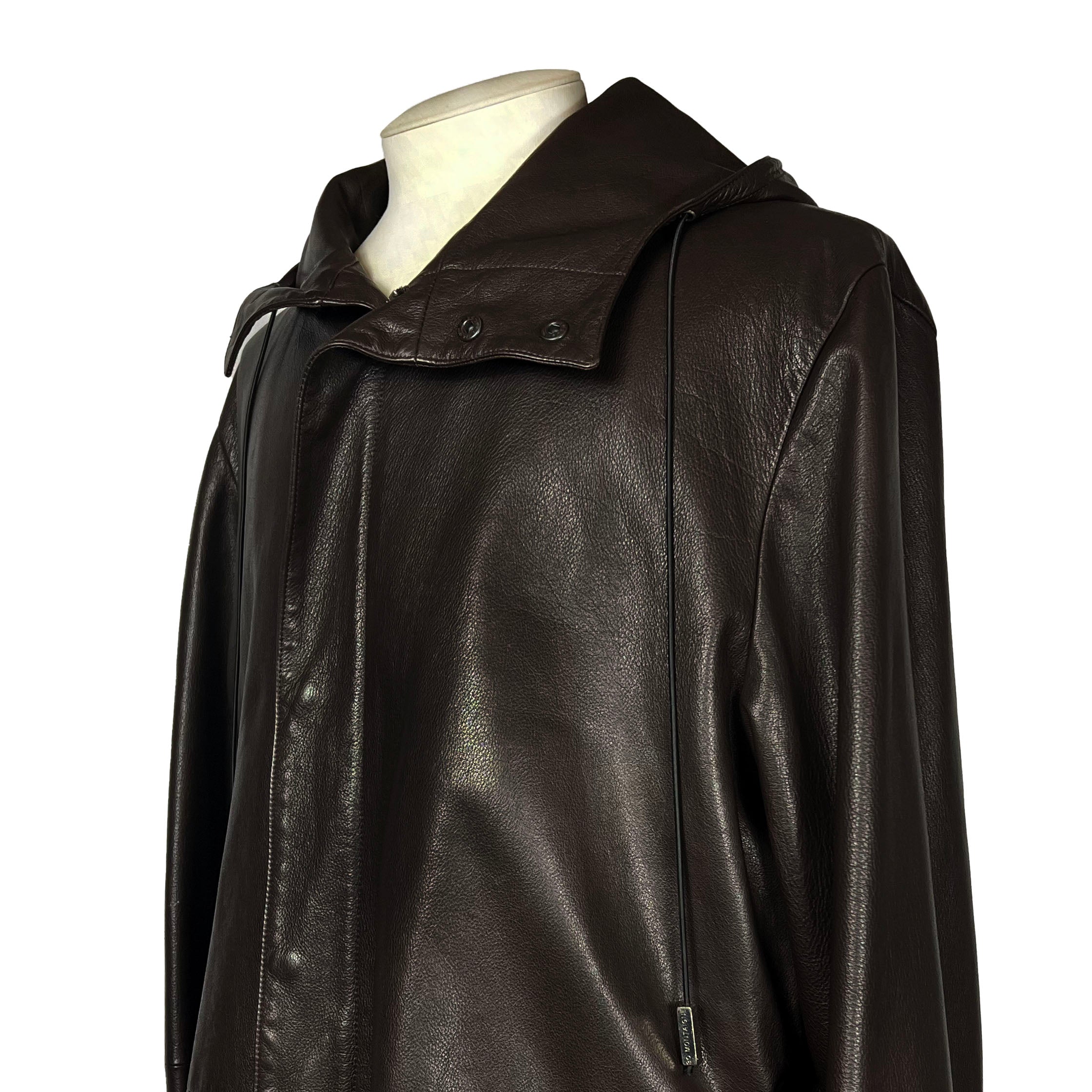 Parka à capuche en cuir Christian Dior