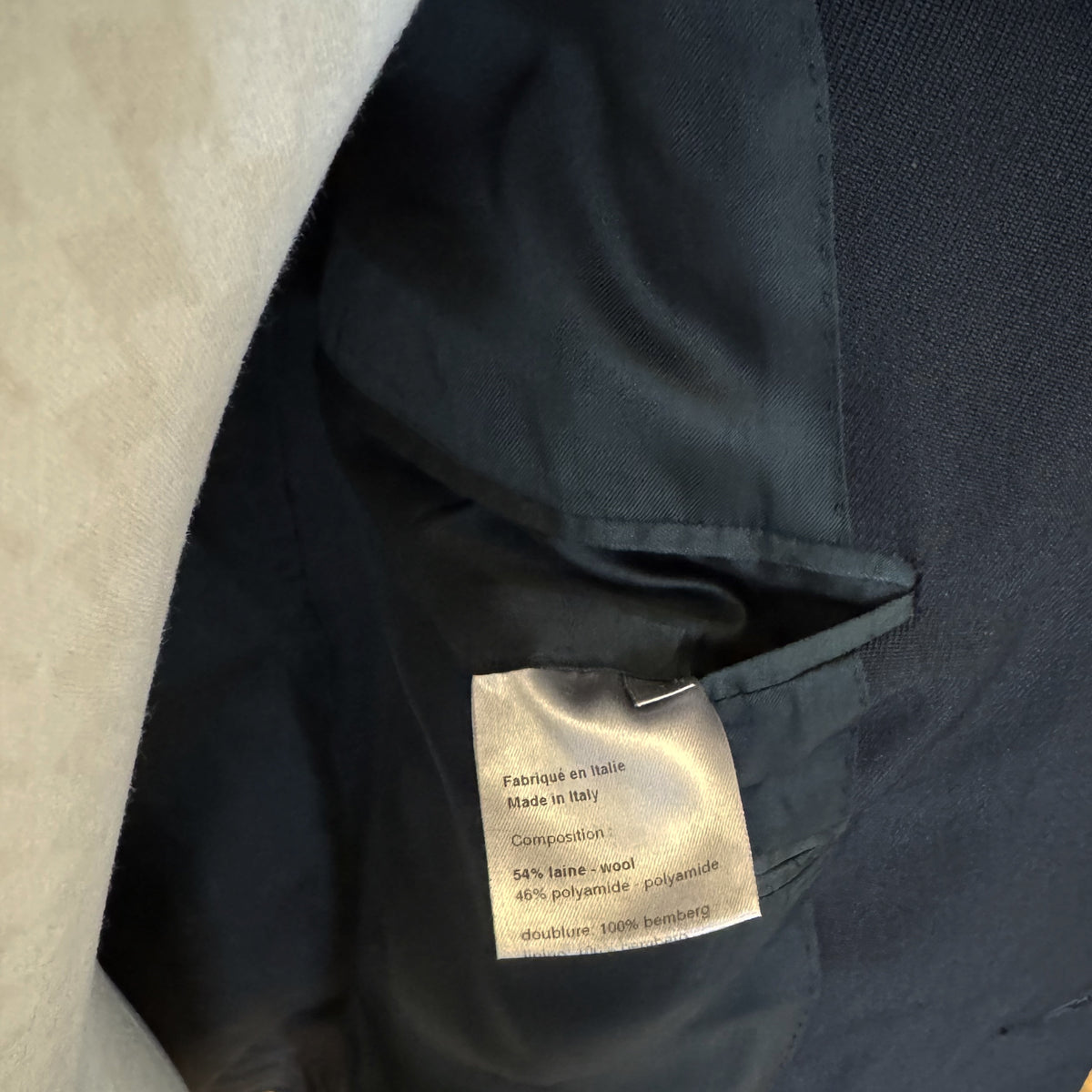 Costume 2 pièces Dior noir en laine mélangée