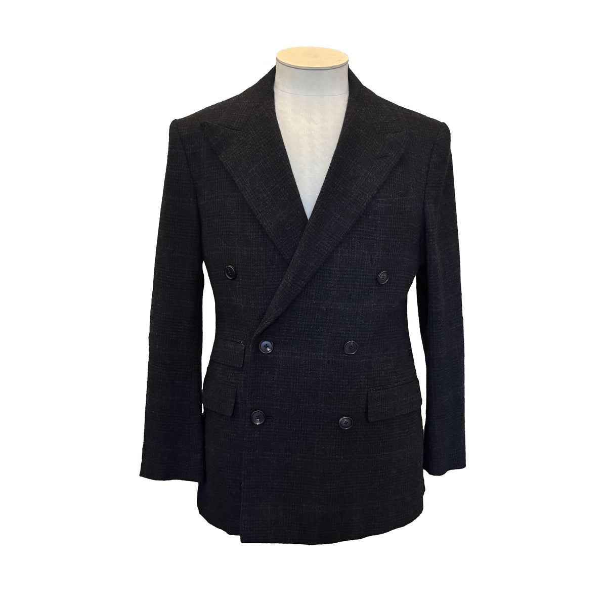 Costume 2 pièces Ralph Lauren Purple Label anthracite à motif quadrillé