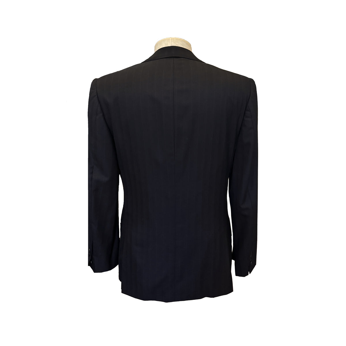 Costume 2 pièces Ralph Lauren Purple Label bleu anthracite à fines rayures