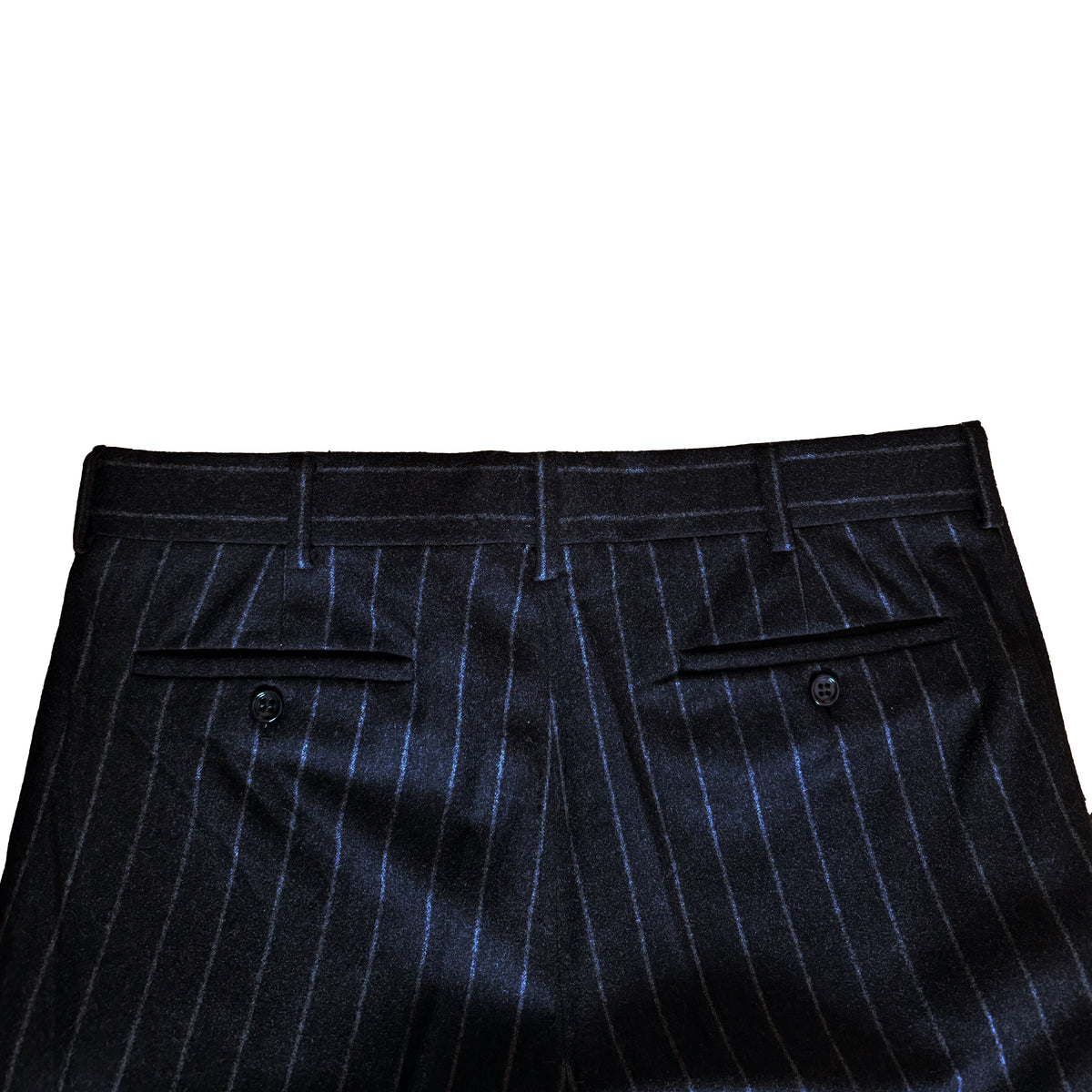 Costume 2 pièces Ralph Lauren Purple Label gris anthracite à rayure craie