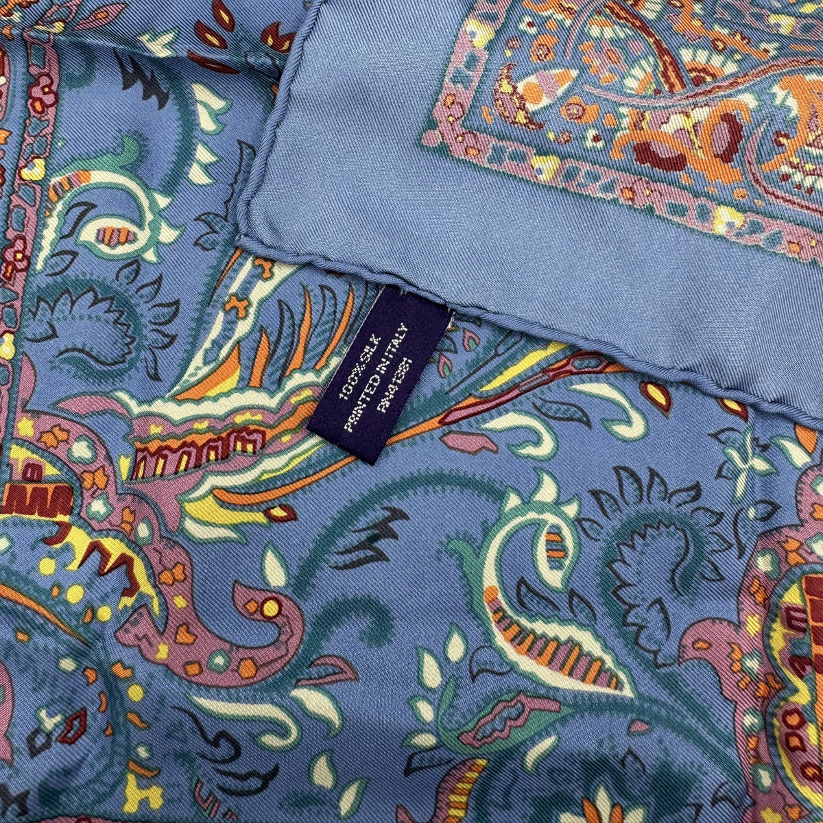 Pochette en soie Purple Label Ralph Lauren motif cachemire