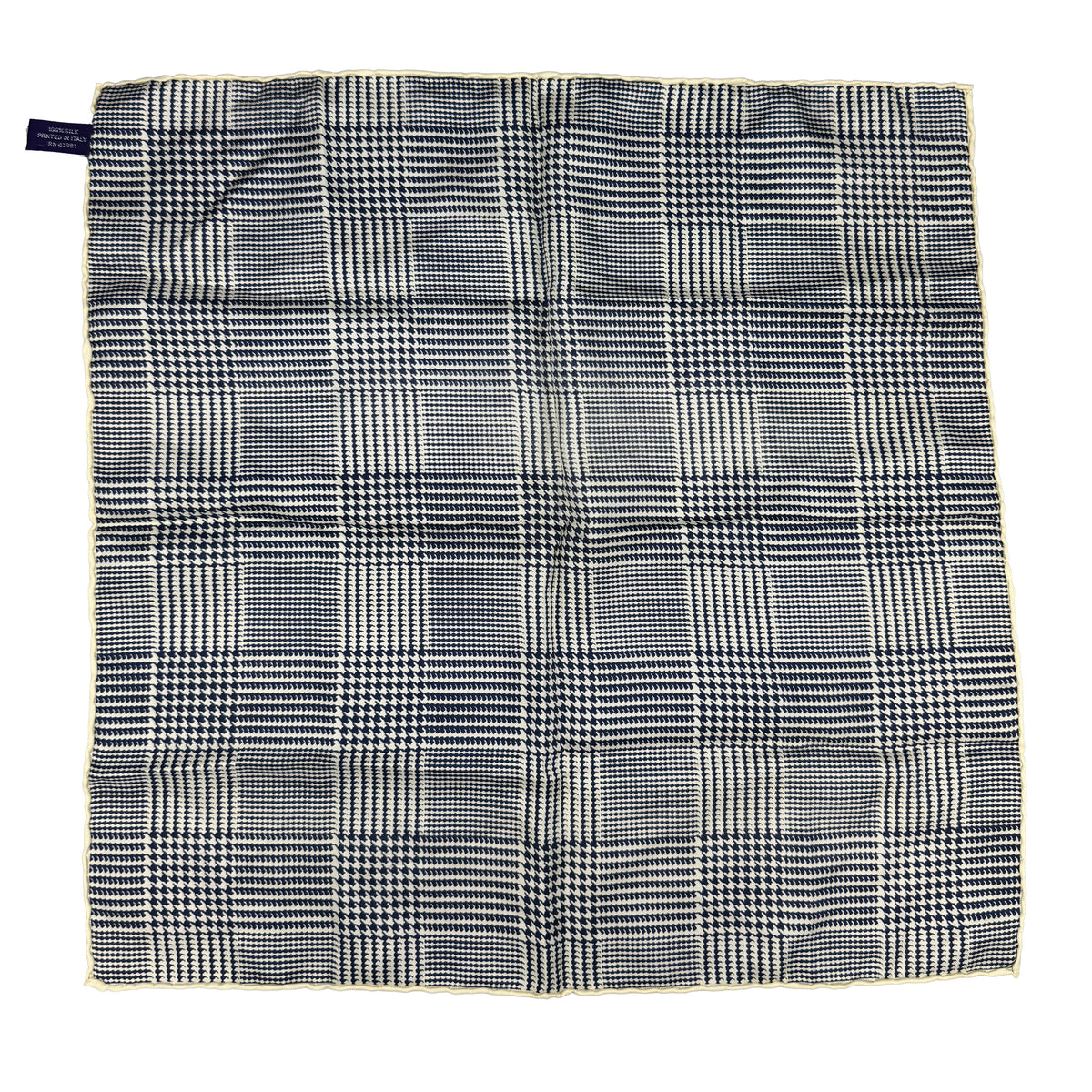 Pochette en soie Purple Label Ralph Lauren motif Prince-de-Galles