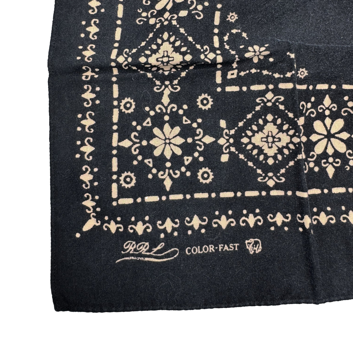 Bandana RRL Ralph Lauren noir et écru