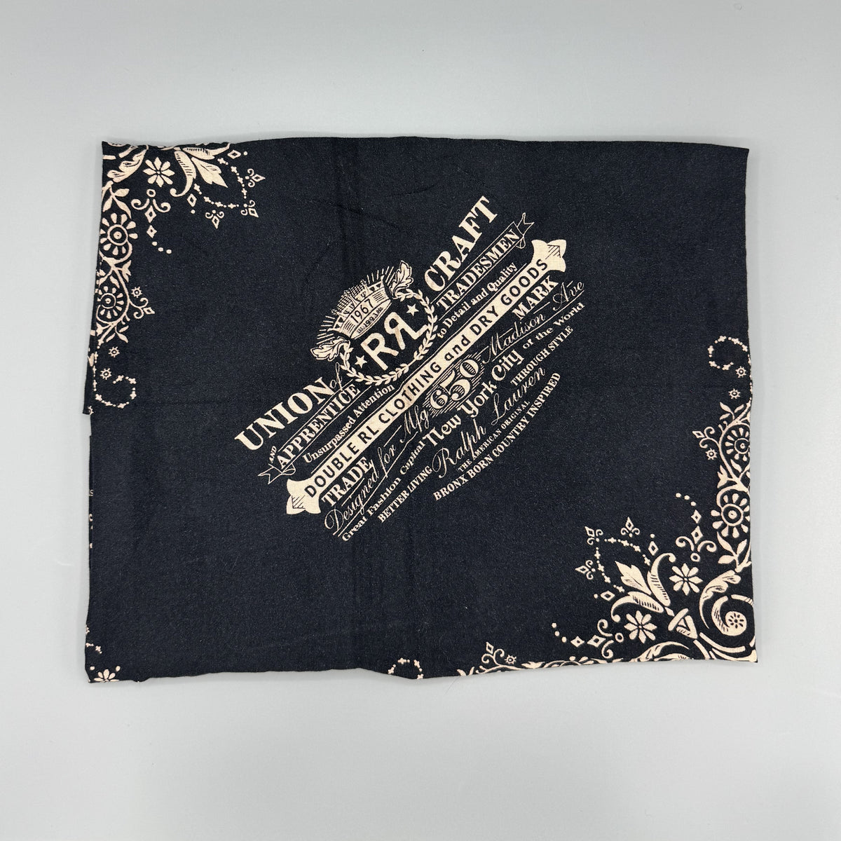 Bandana RRL Ralph Lauren noir et écru