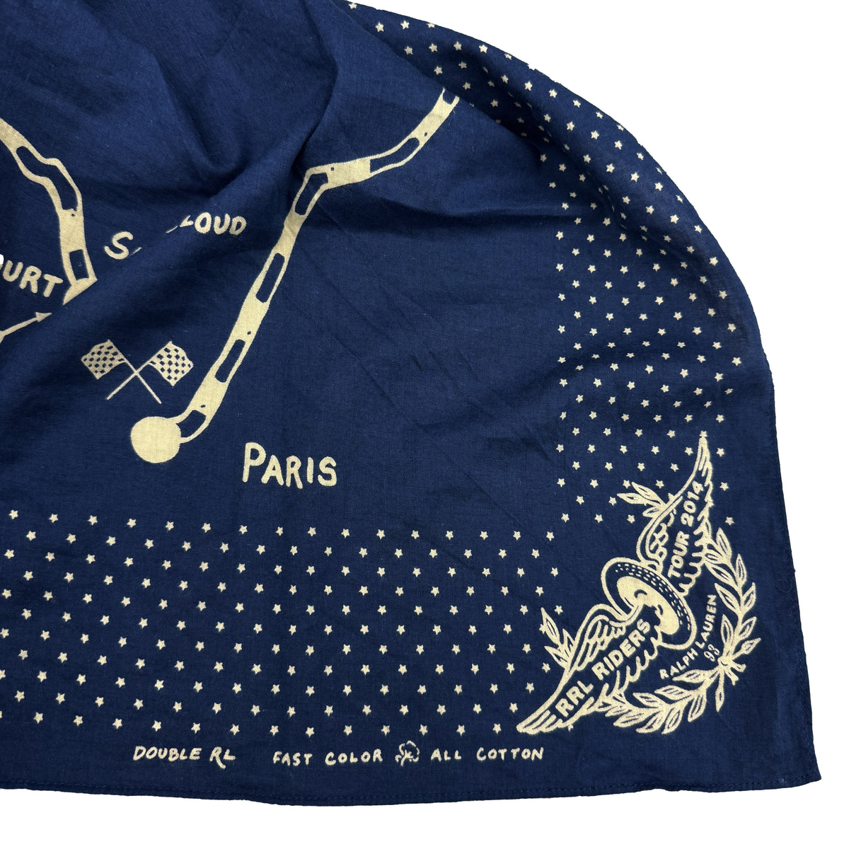 Bandana RRL Ralph Lauren Riders Tour 2014 bleu