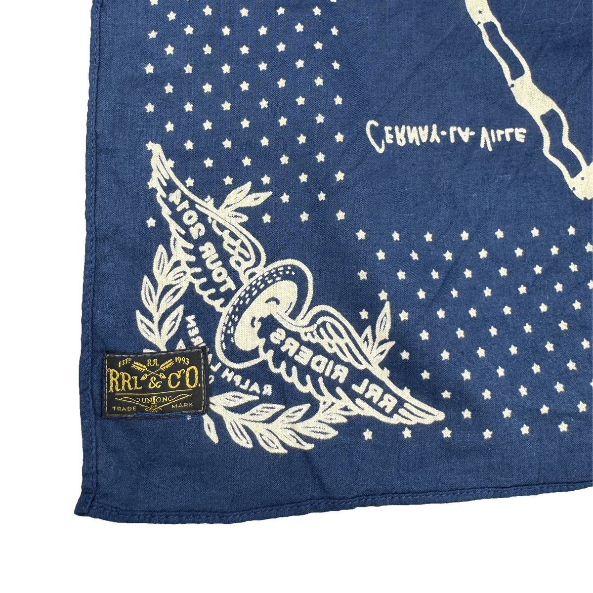 Bandana RRL Ralph Lauren Riders Tour 2014 bleu