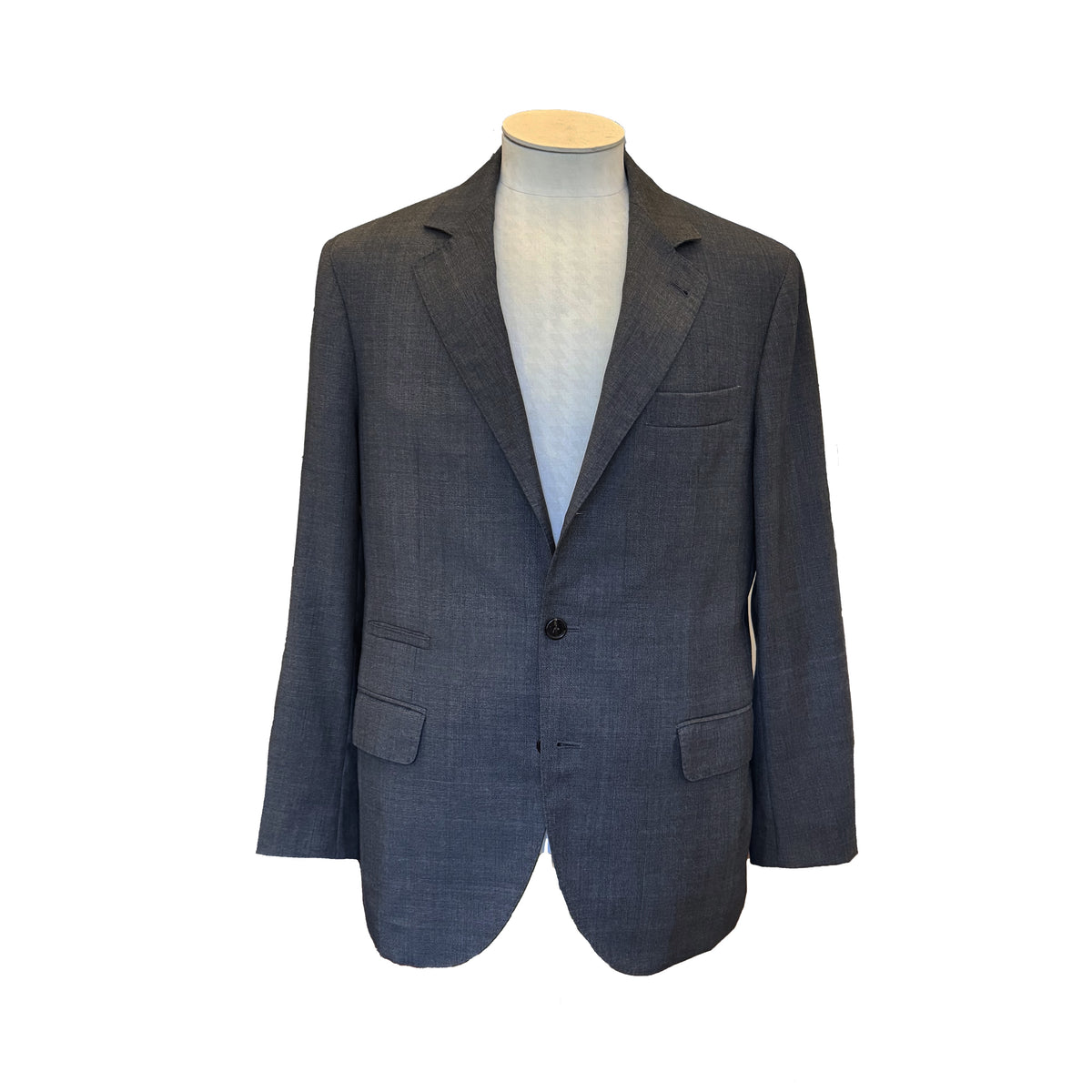 Costume 2 pièces Brunello Cucinelli gris à motif carreaux ton sur ton