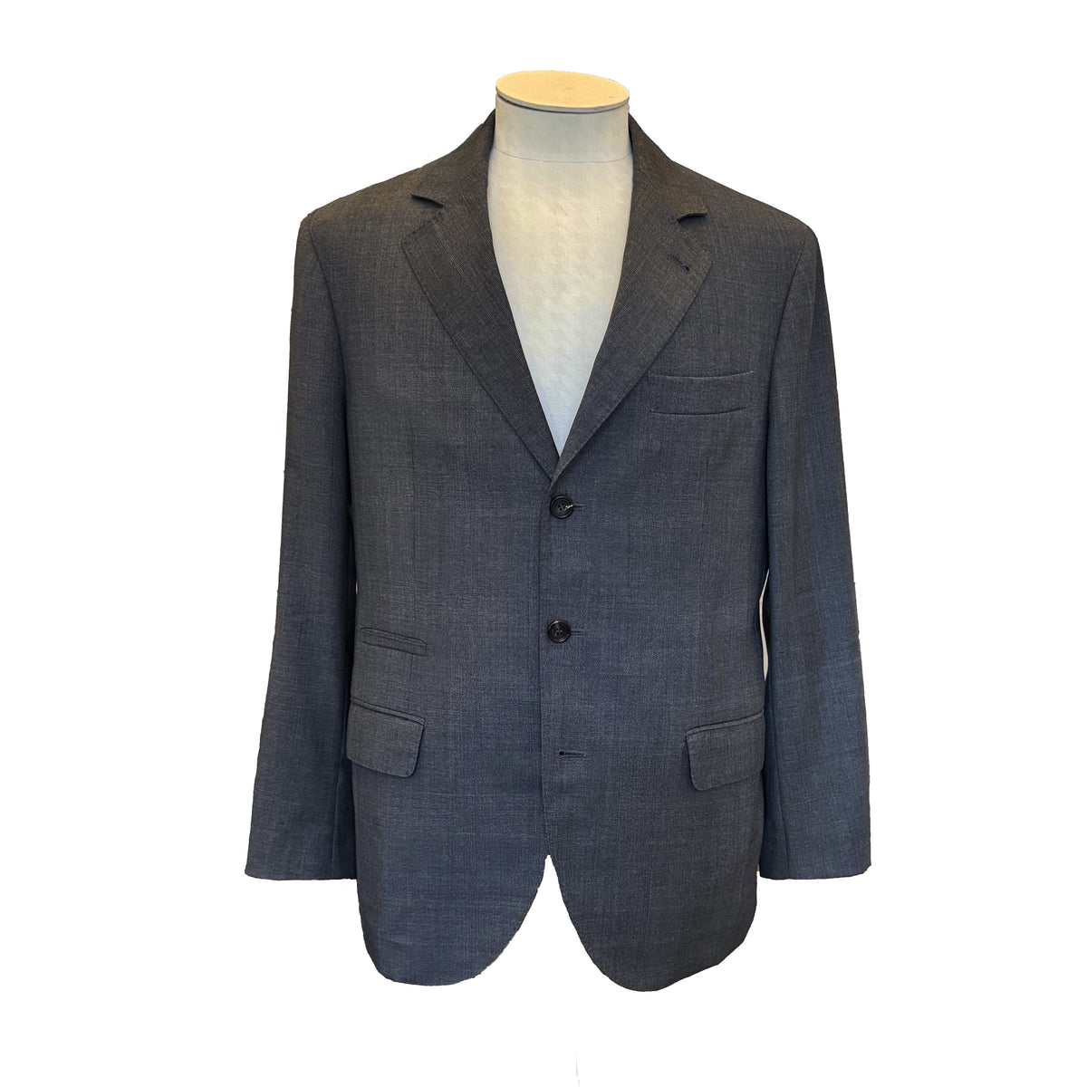 Costume 2 pièces Brunello Cucinelli gris à motif carreaux ton sur ton