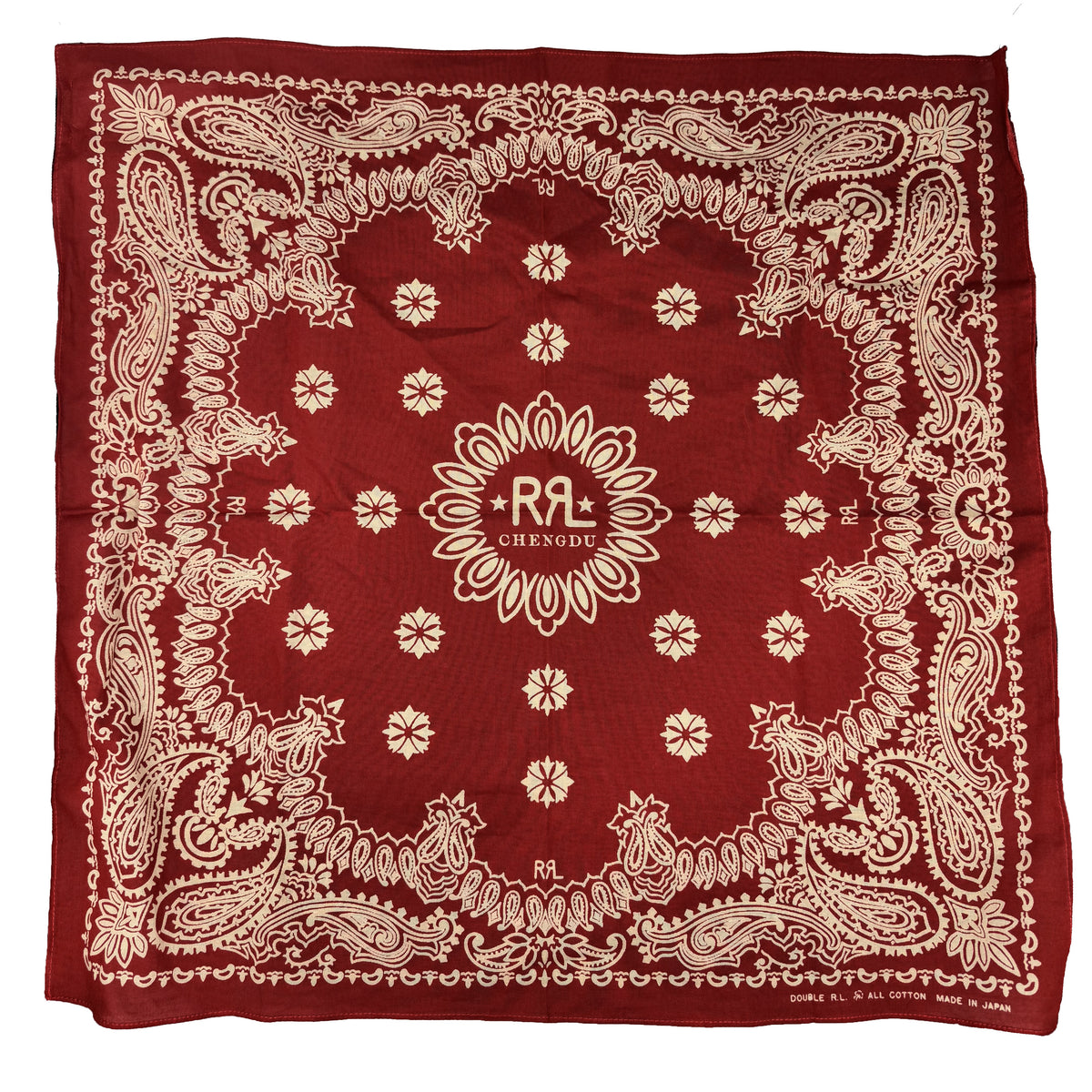 Bandana RRL Ralph Lauren Chengdu rouge à motif cachemire