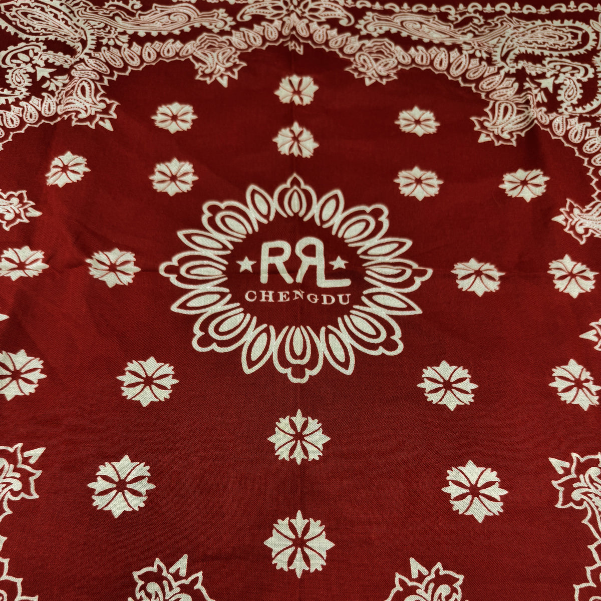Bandana RRL Ralph Lauren Chengdu rouge à motif cachemire