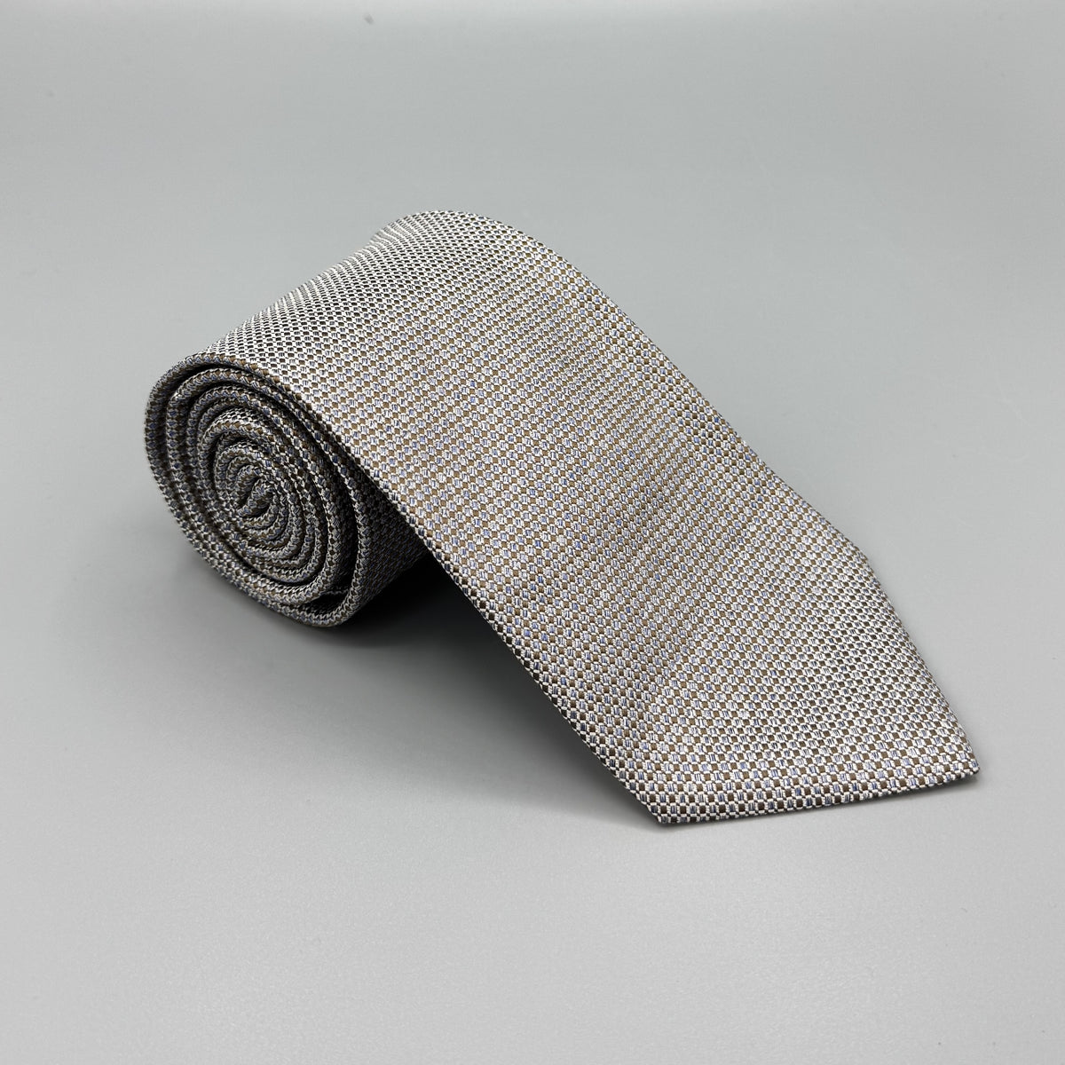 Cravate Corneliani beige à texture tissée