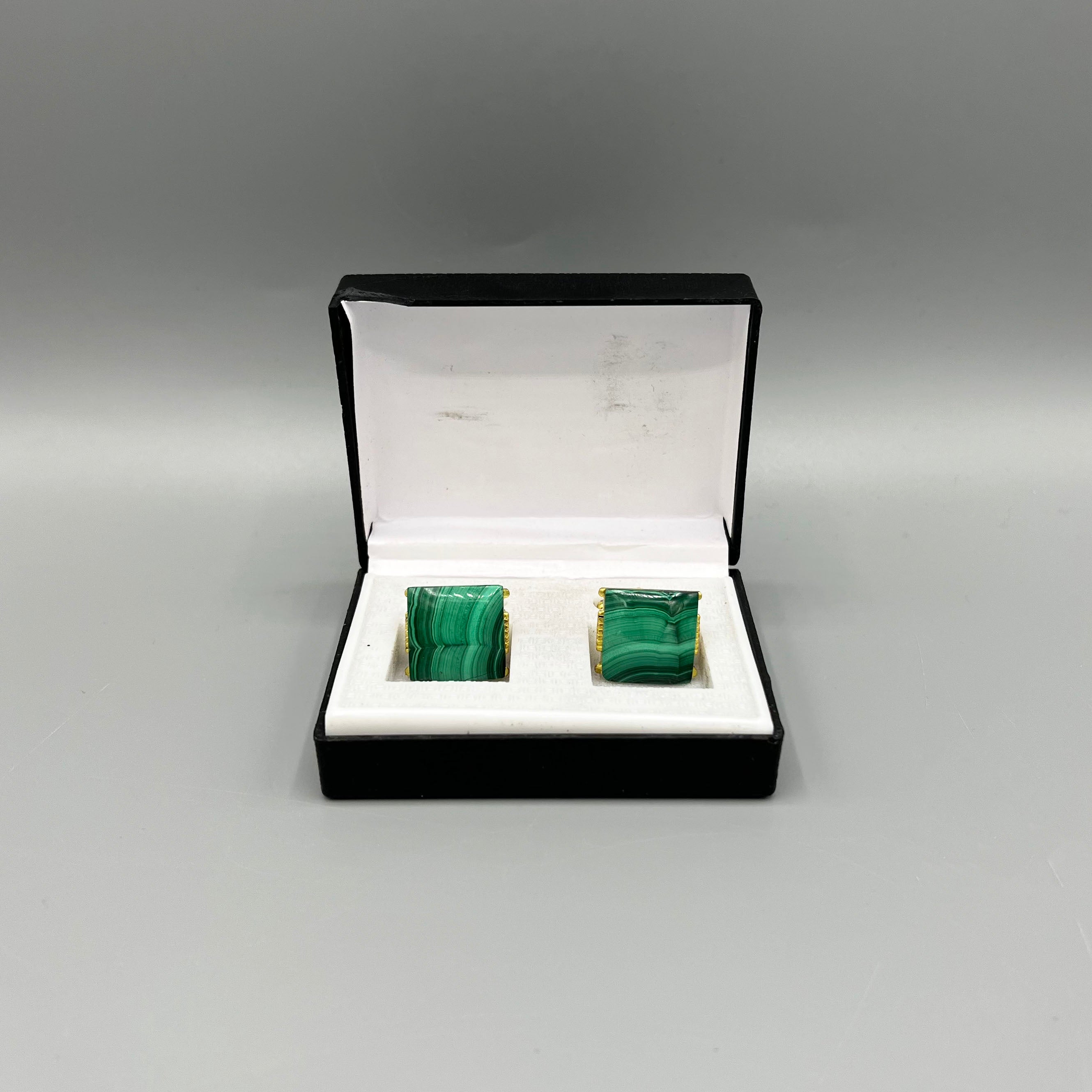 Boutons de manchette malachite