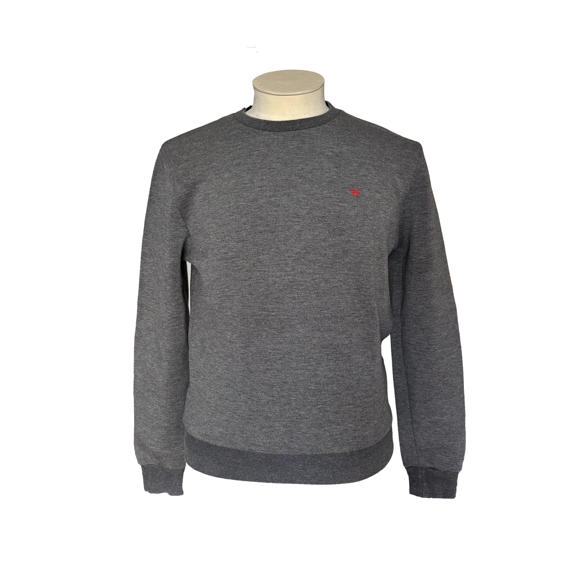 Sweat Dior gris chiné avec abeille rouge brodée