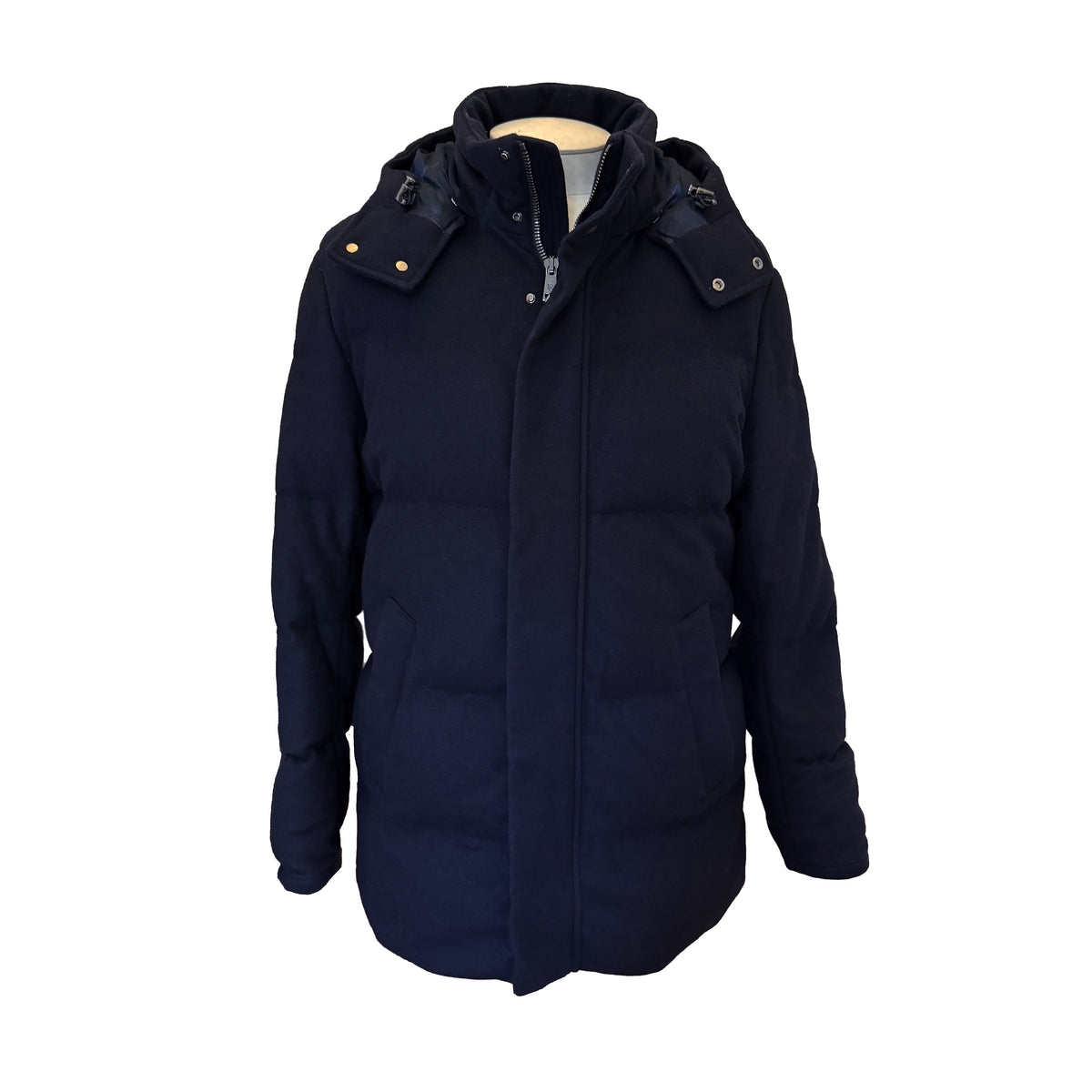 Doudoune Ralph Lauren Purple Label bleu marine à capuche
