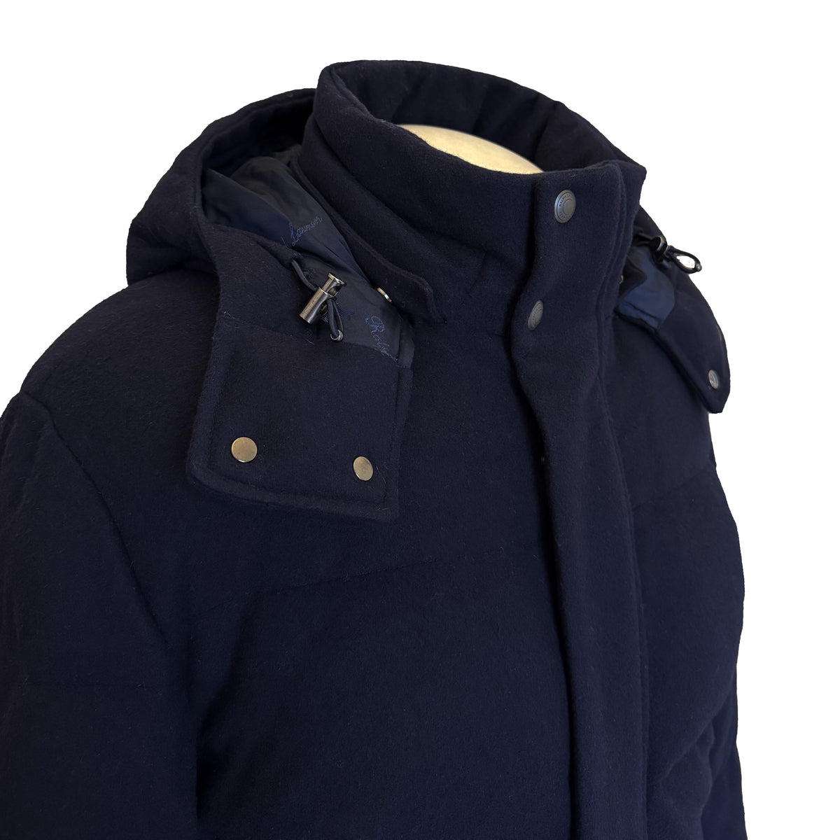 Doudoune Ralph Lauren Purple Label bleu marine à capuche