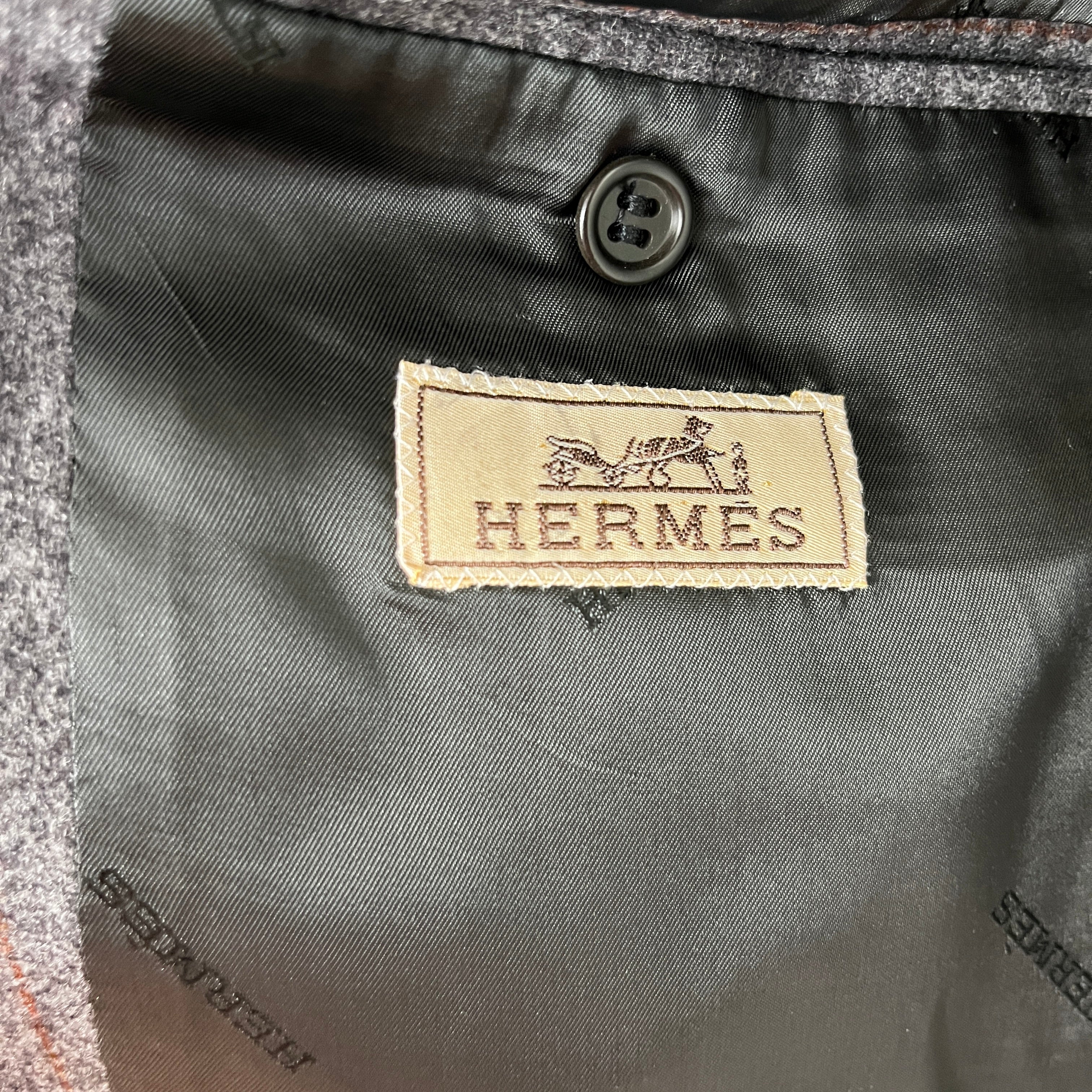 Costume gris à rayures Hermès