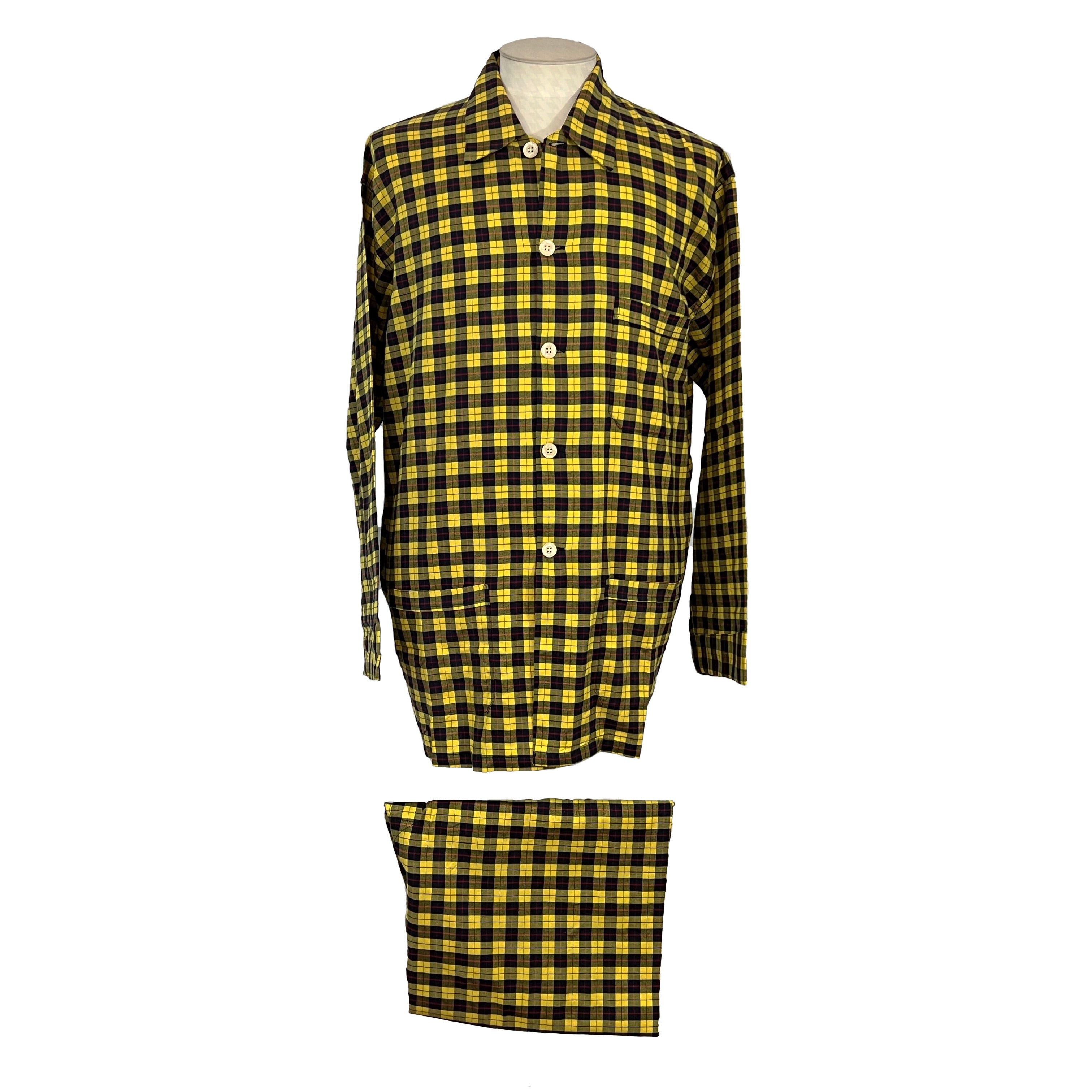 Pyjama jaune à carreaux Derek Rose