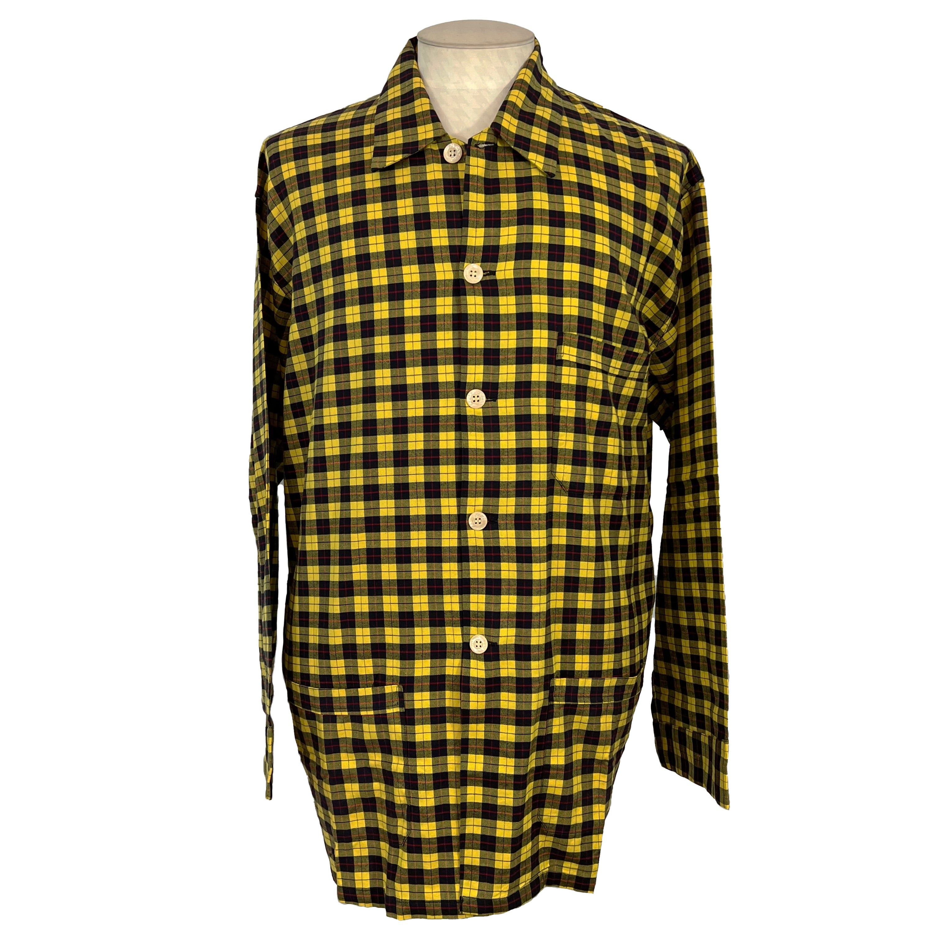 Pyjama jaune à carreaux Derek Rose