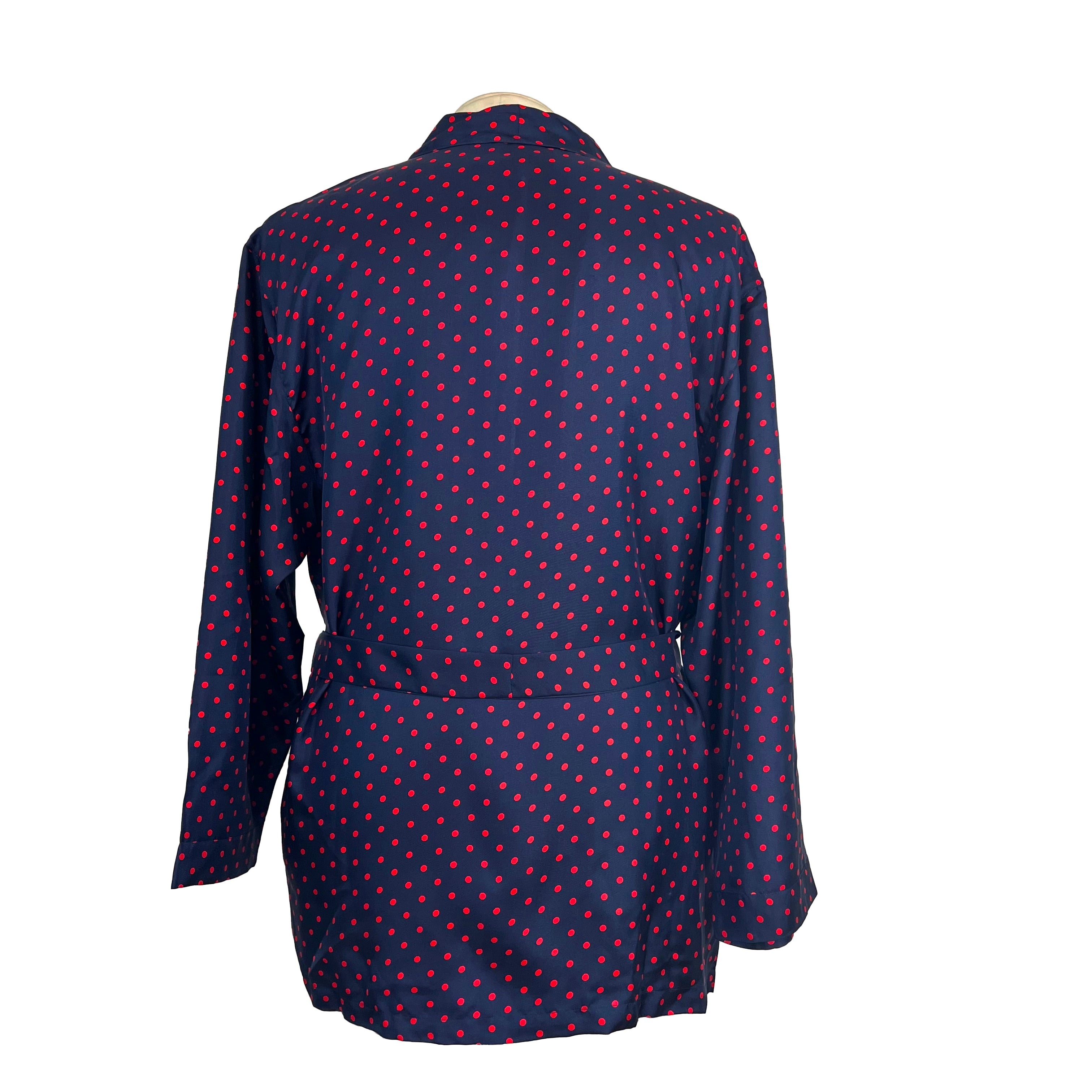 Pyjama à pois en soie Lui
