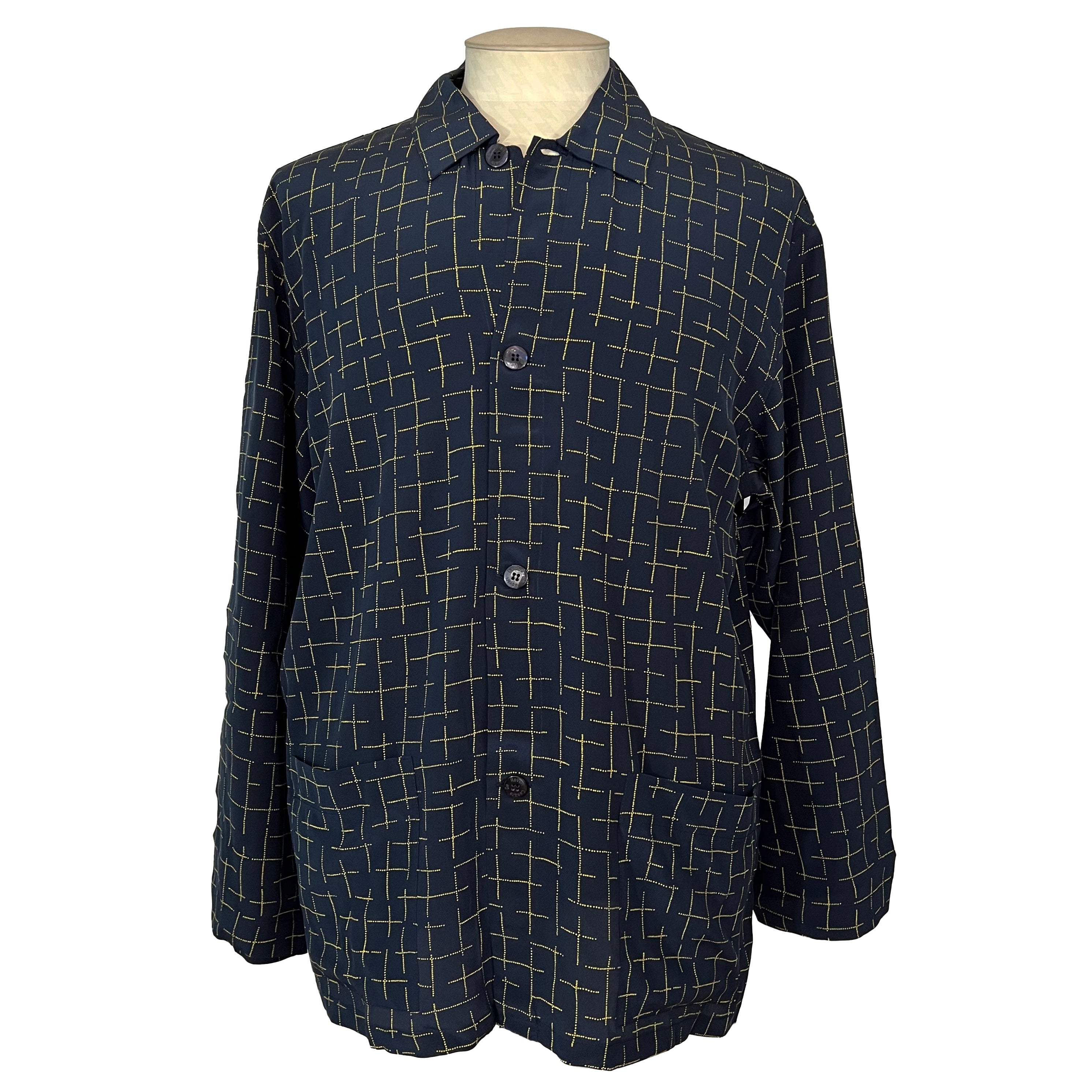 Set pyjama & peignoir bleu foncé