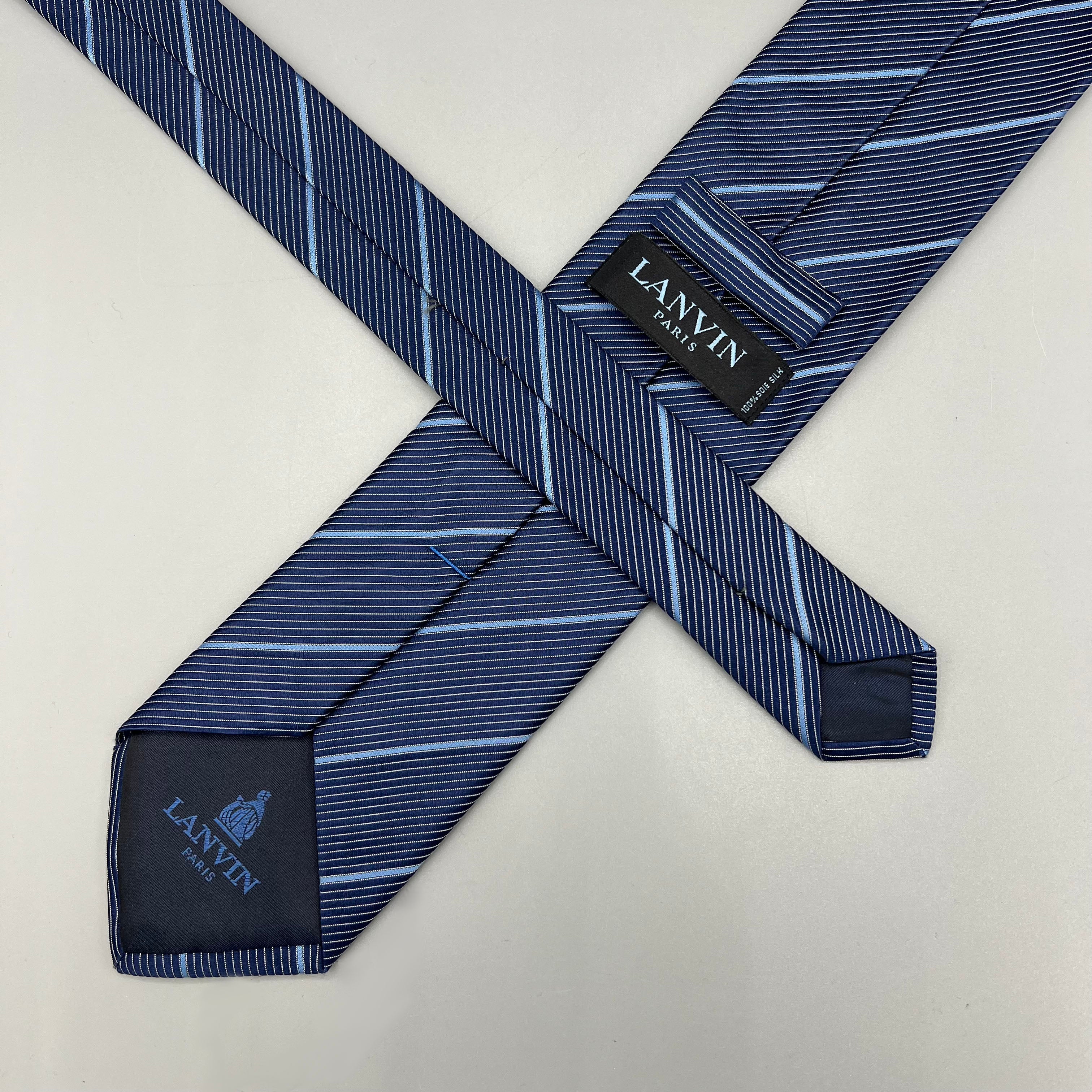 Cravate club bleue Lanvin