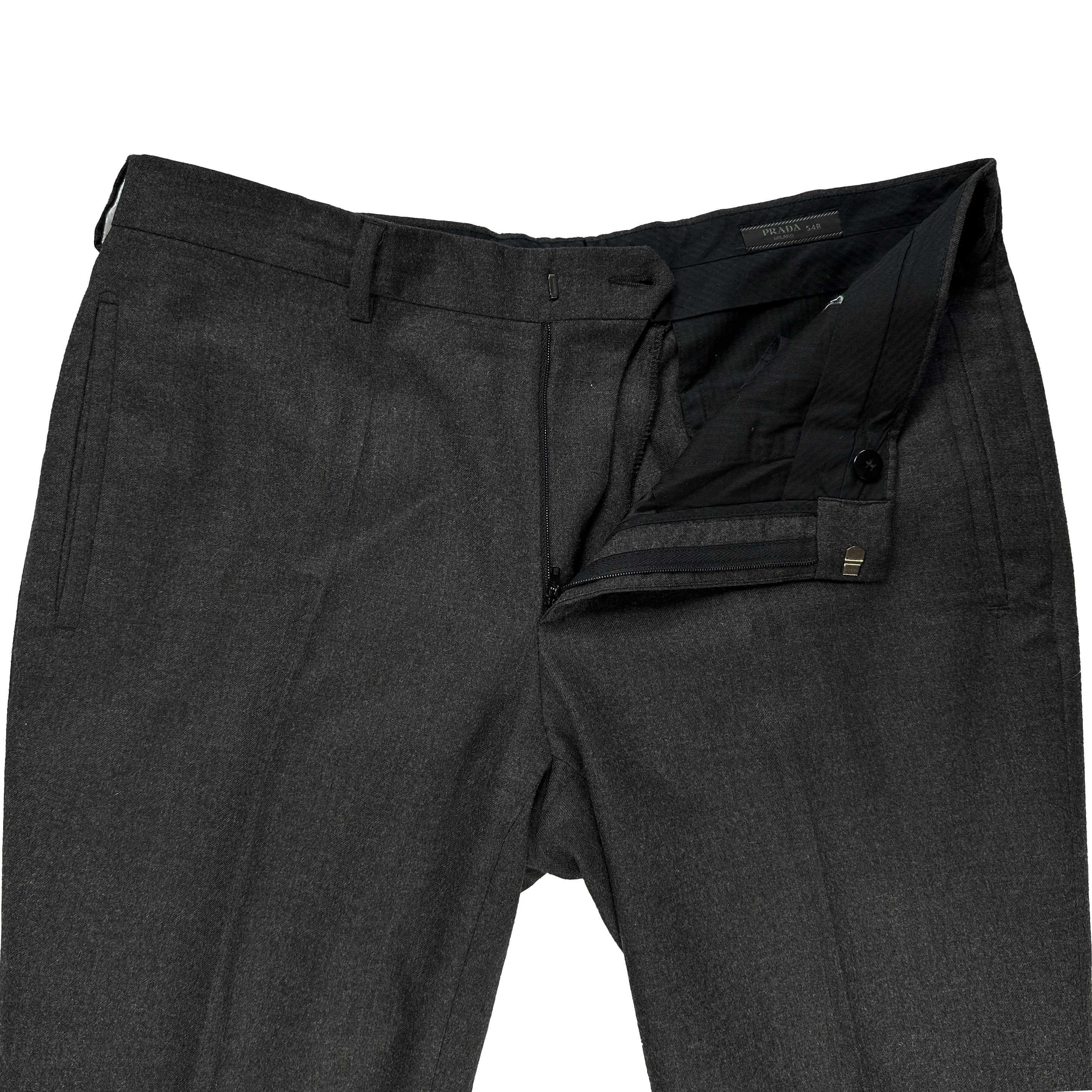 Prada charcoal gray 2-button suit