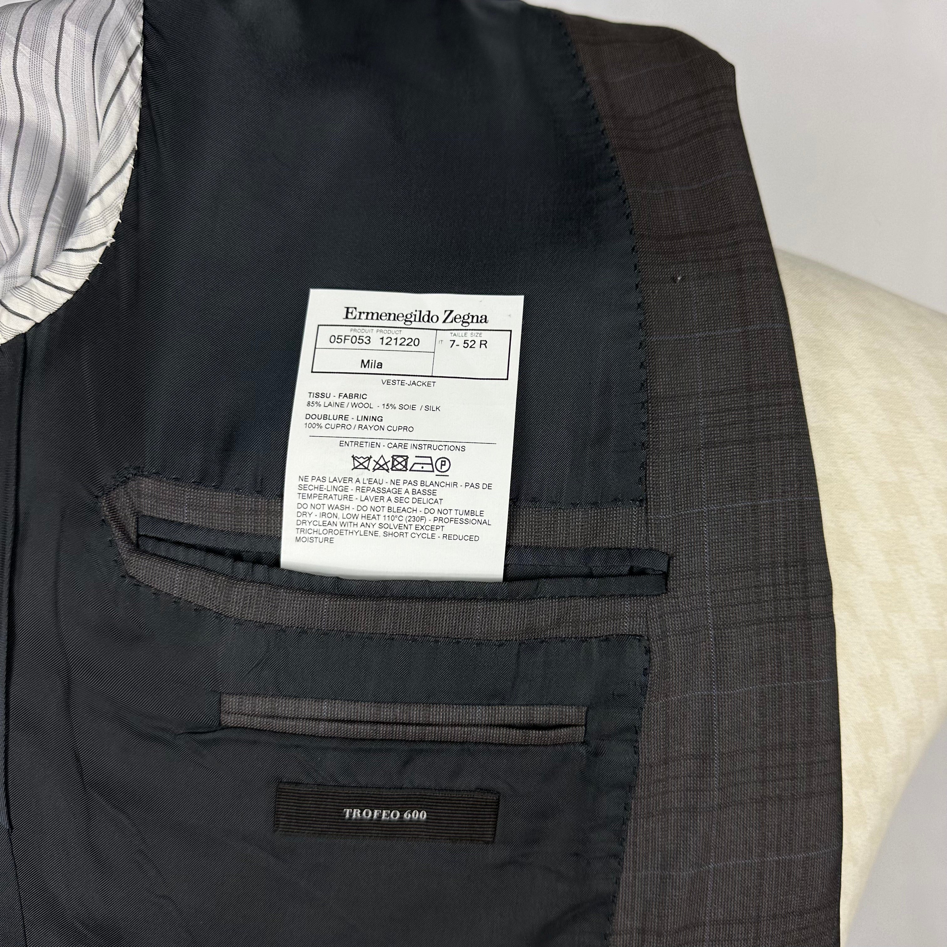 Veste Zegna laine/soie "su misura"