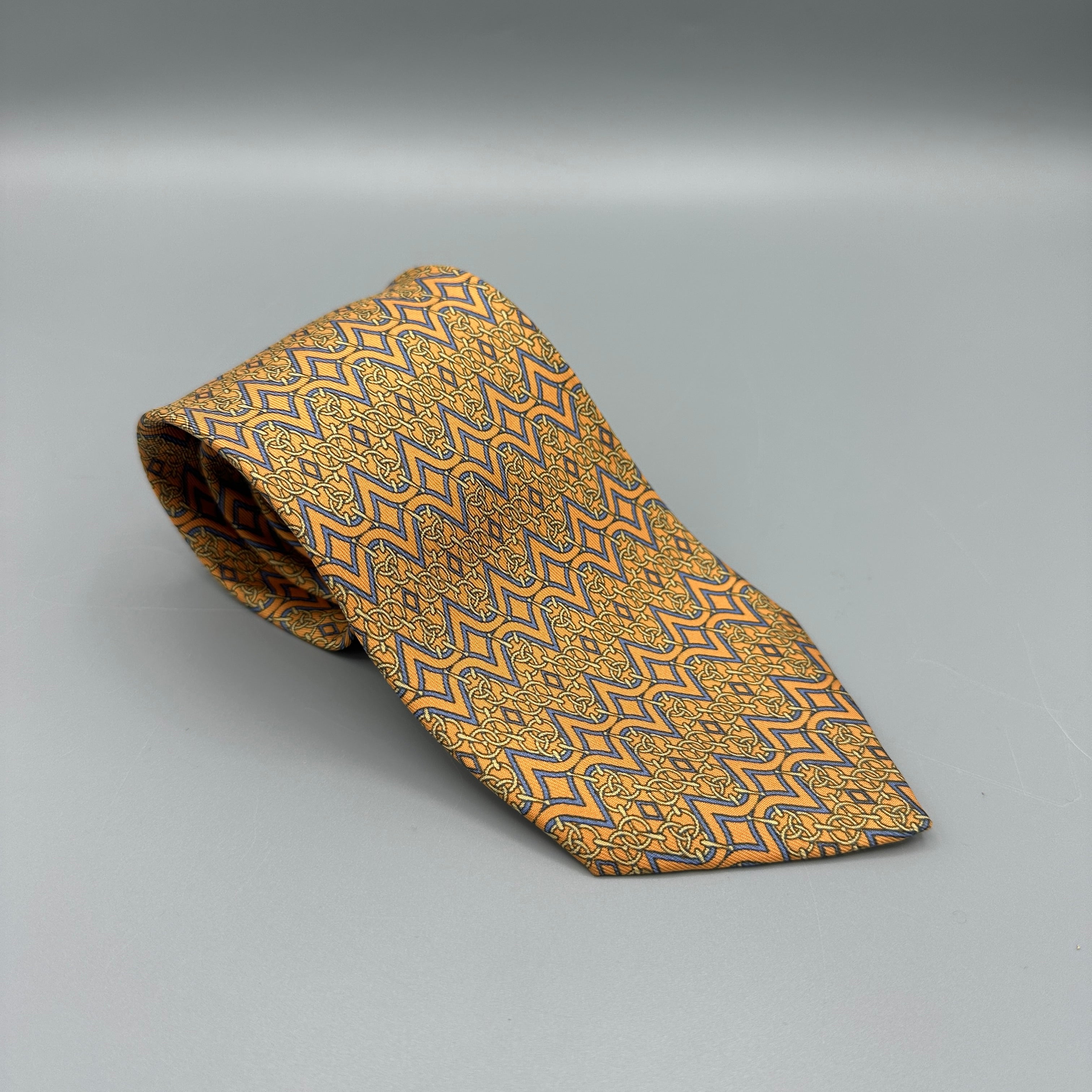 Hermès tie with horsebit pattern