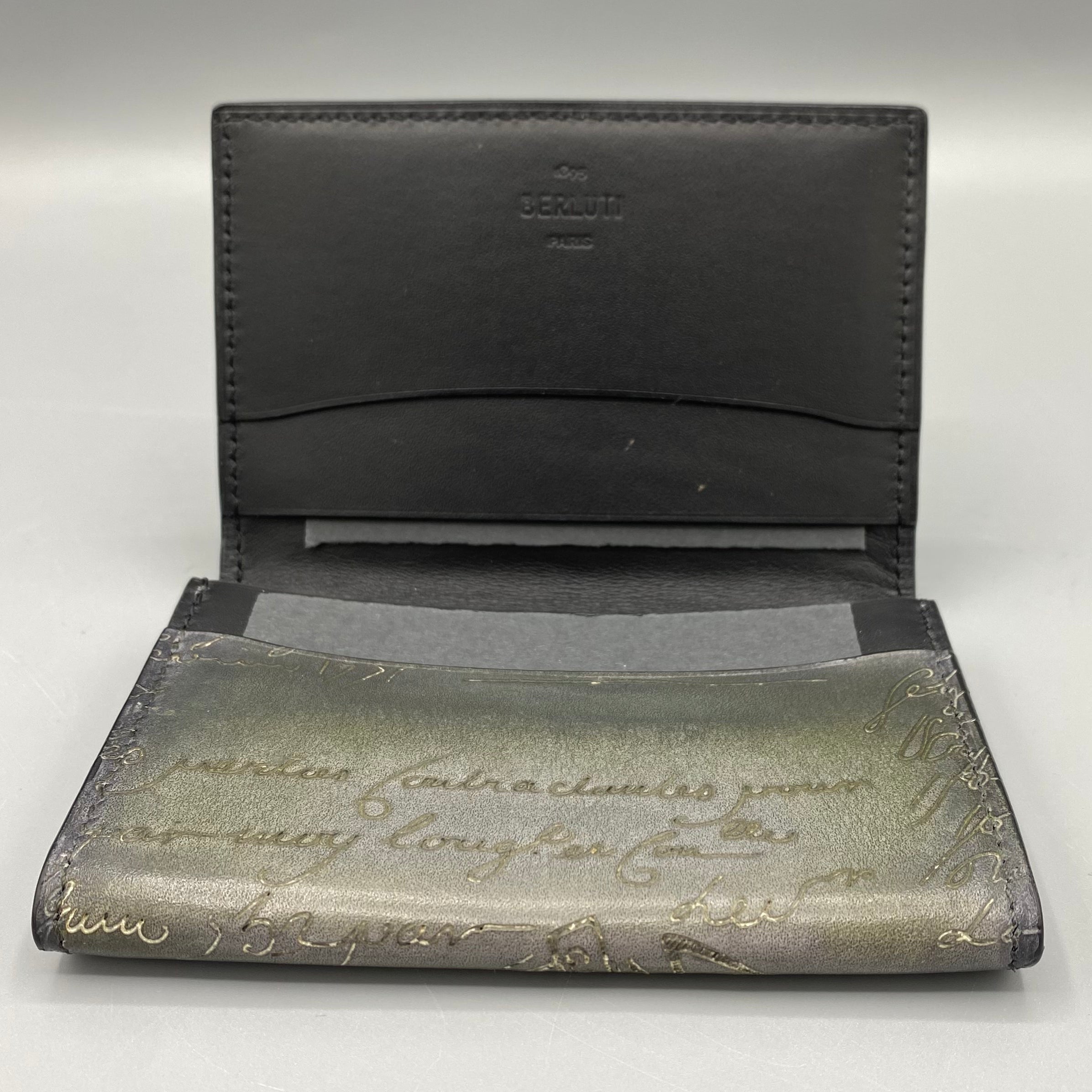 Porte-cartes Imbuia gris Berluti