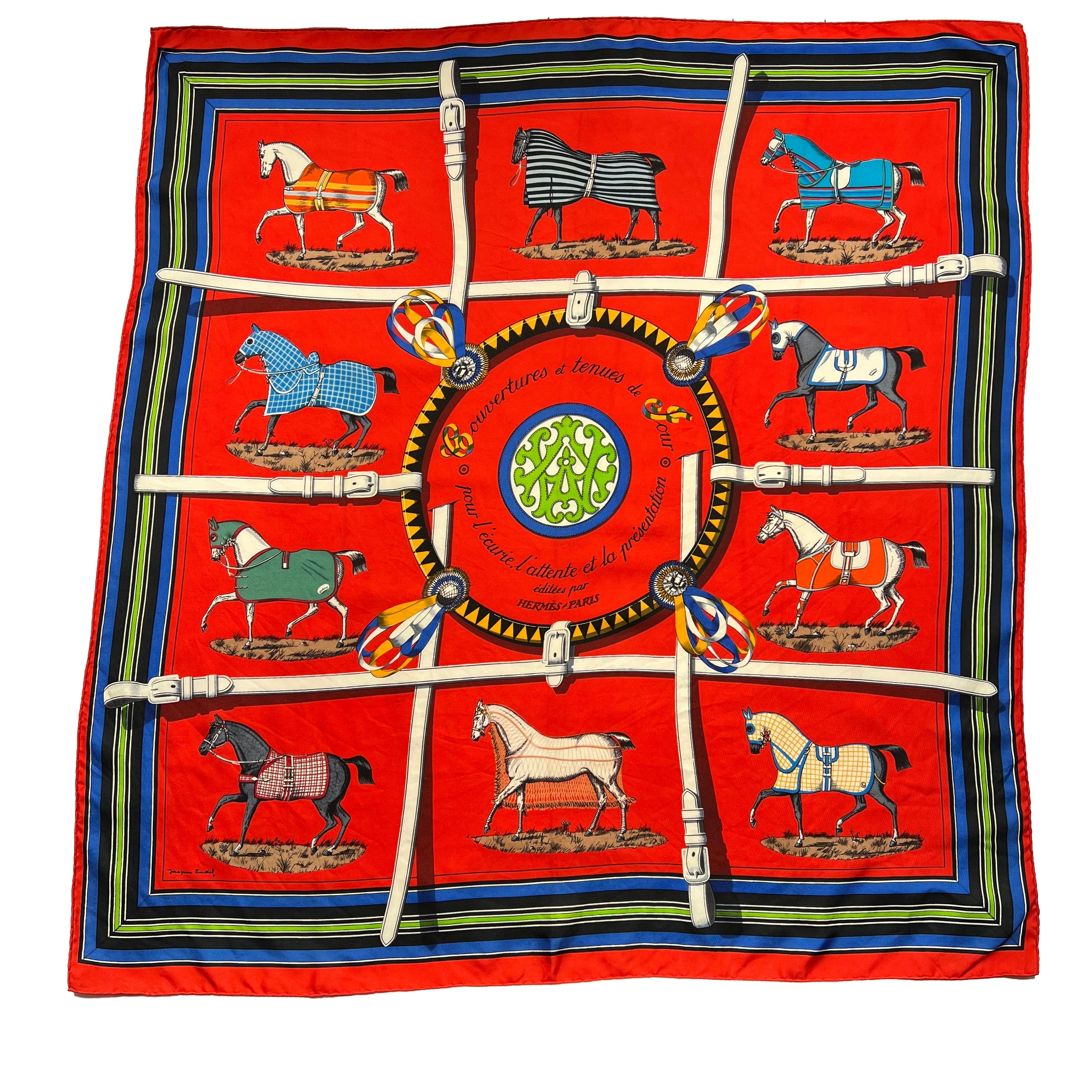 Carré Hermès - Couverture et tenues de Jour pour l'écurie, l'attente et la présentation