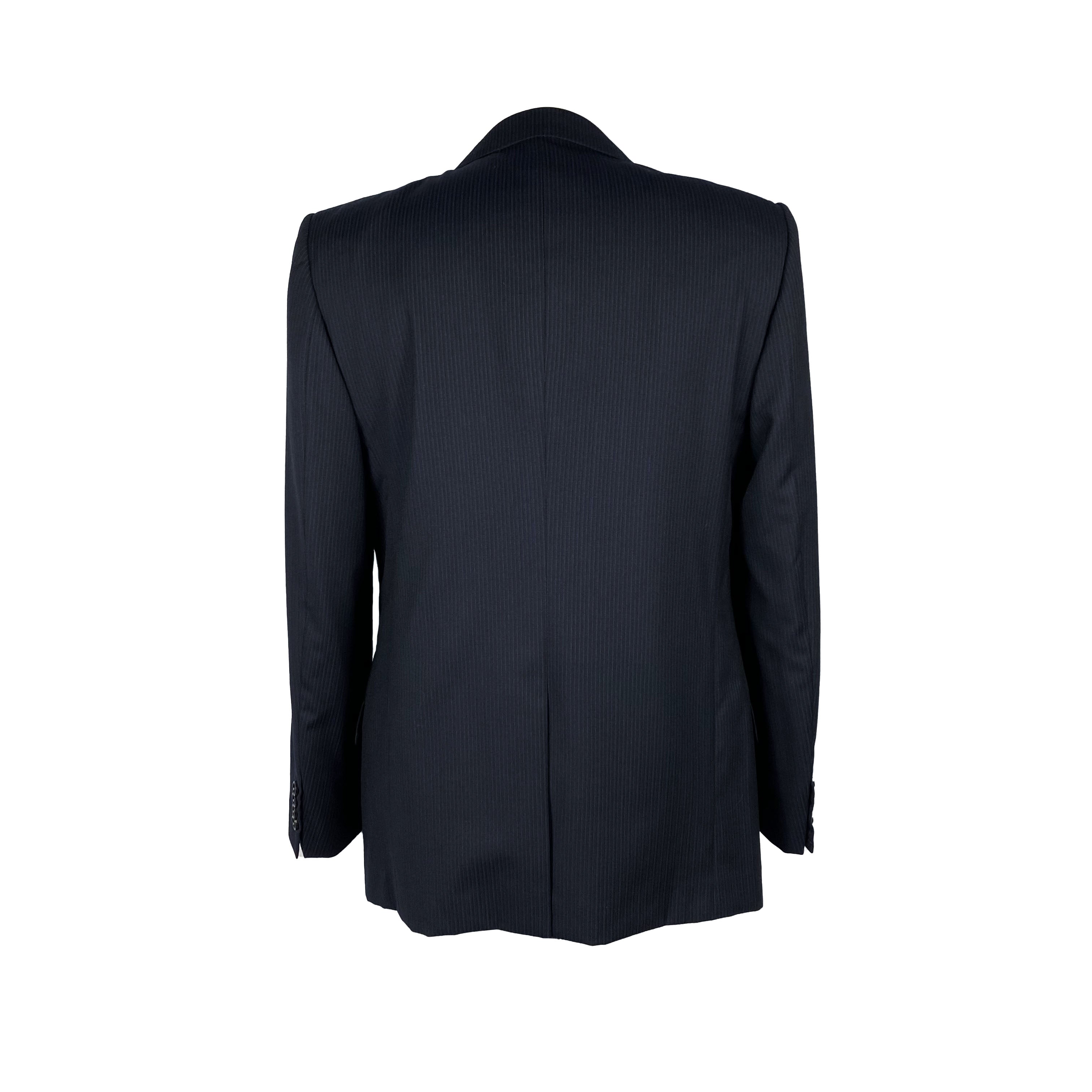 Costume bleu marine à fines rayures Dior