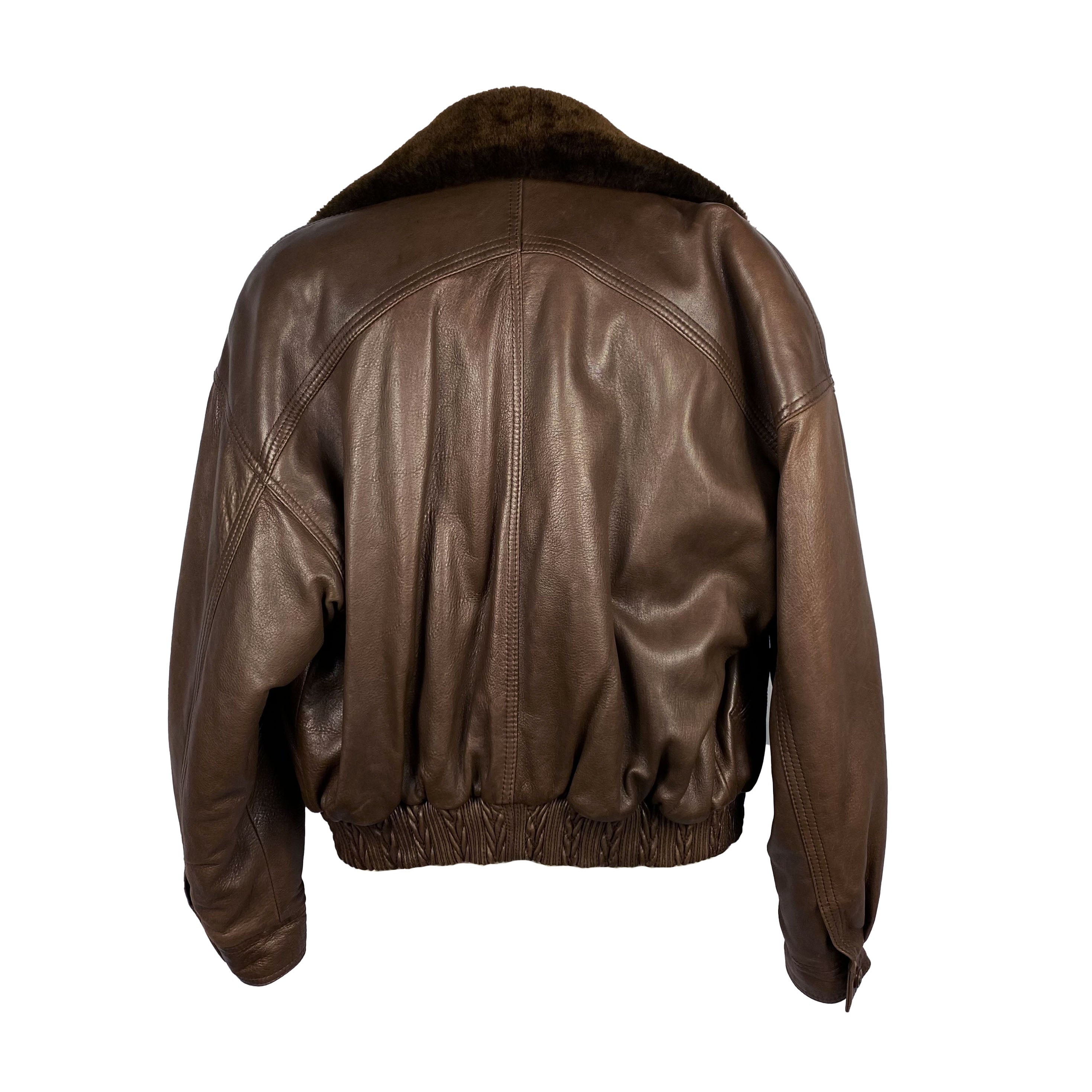 Bomber en cuir Franck Namani