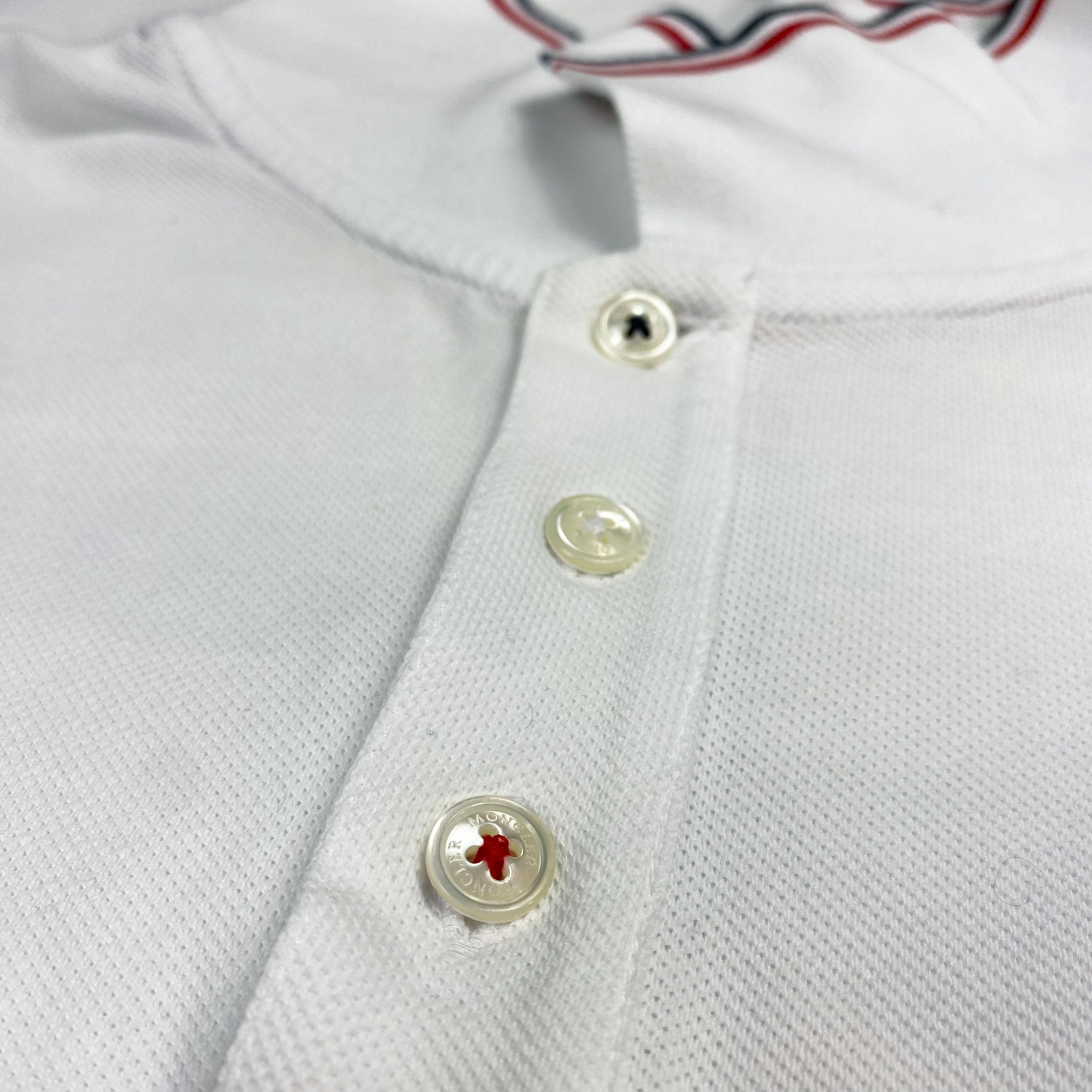 Polo blanc Moncler
