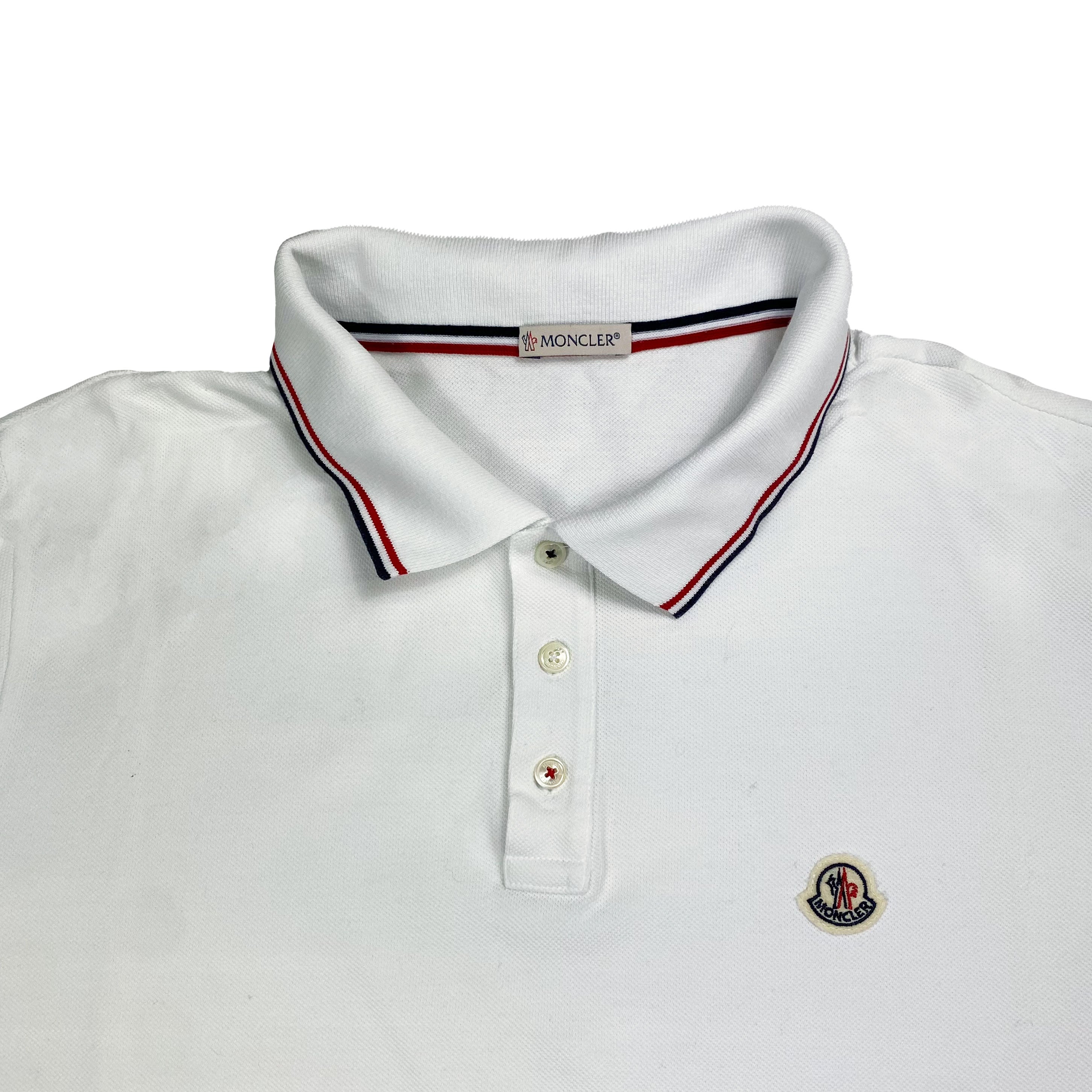Polo blanc Moncler