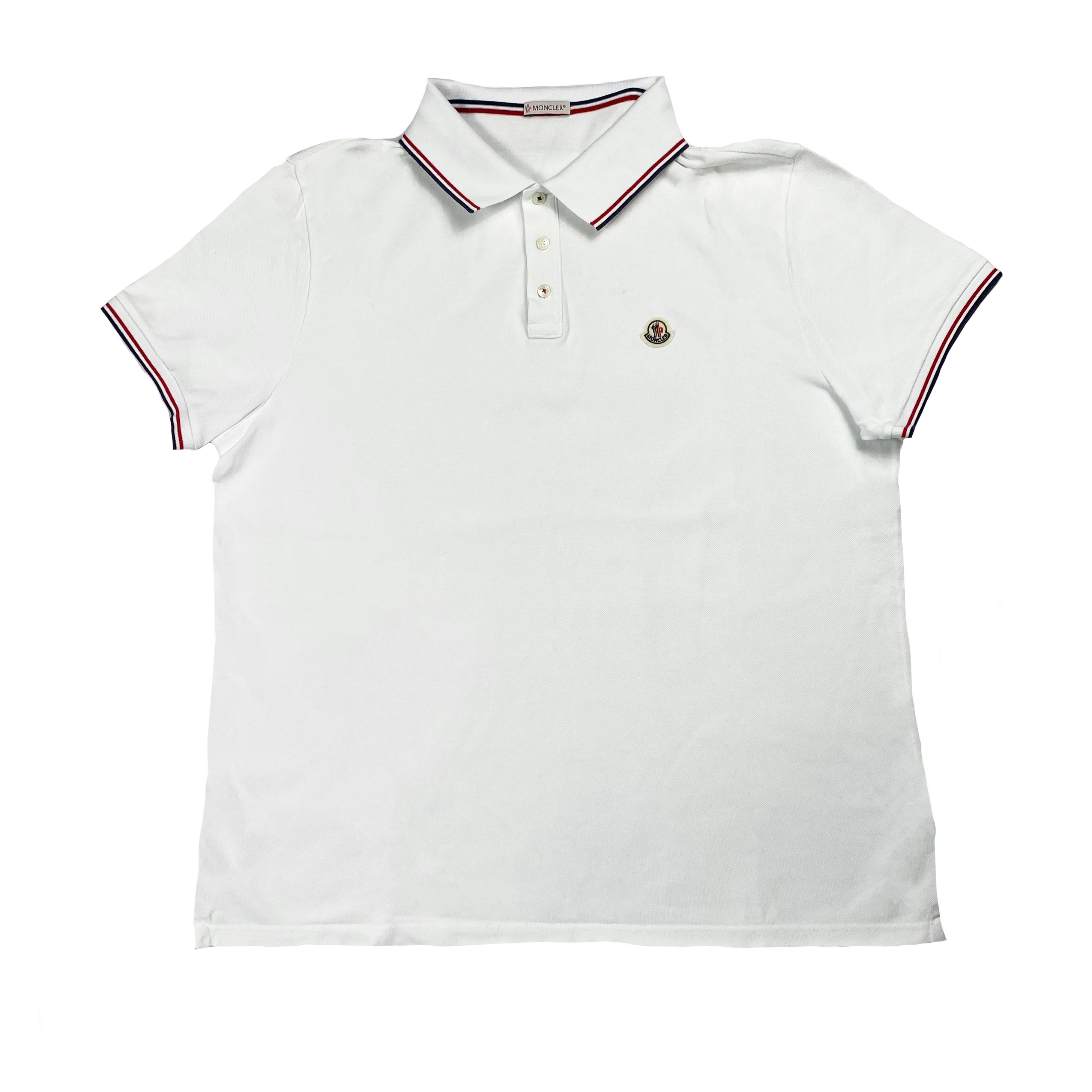 Polo blanc Moncler