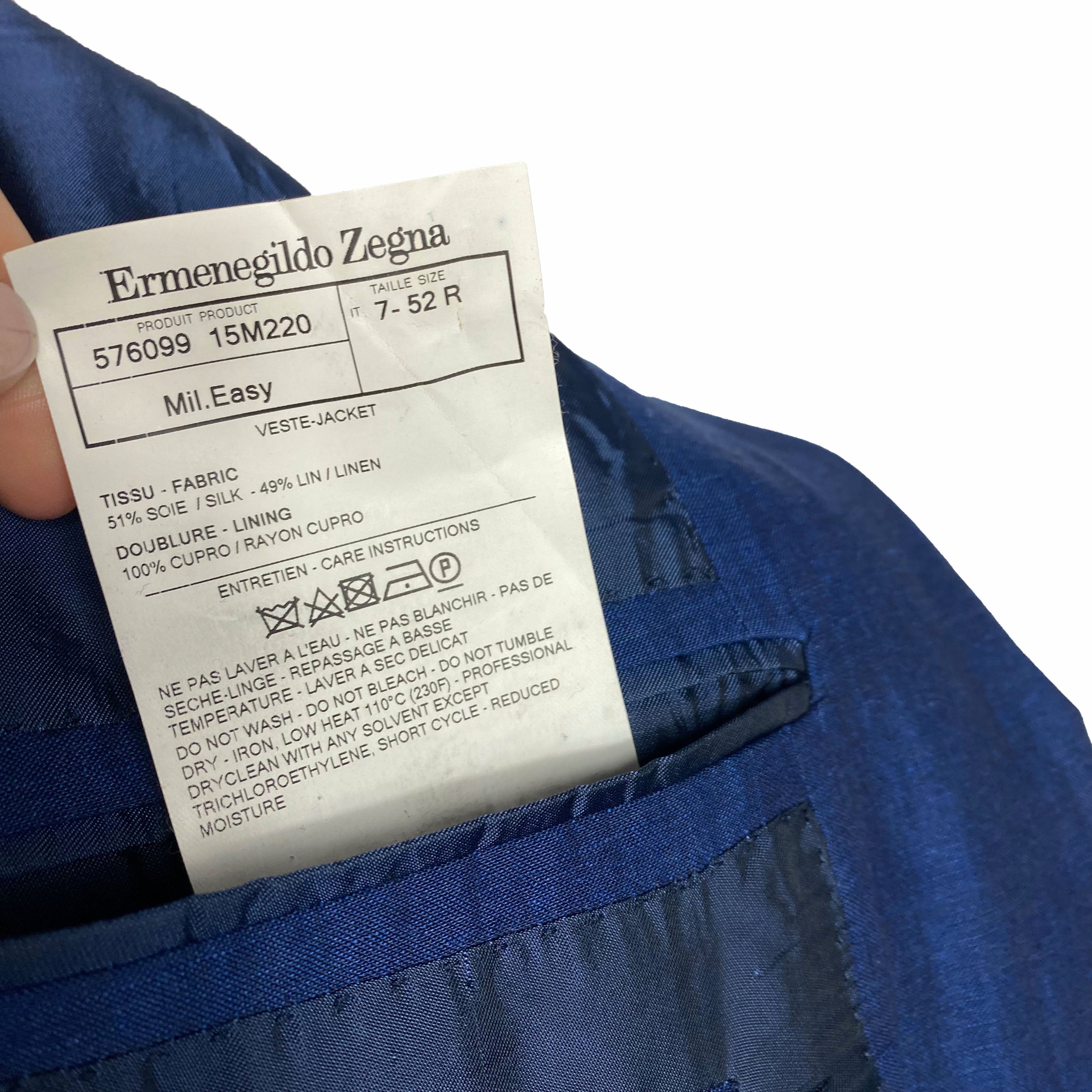 Blazer bleu Ermenegildo Zegna