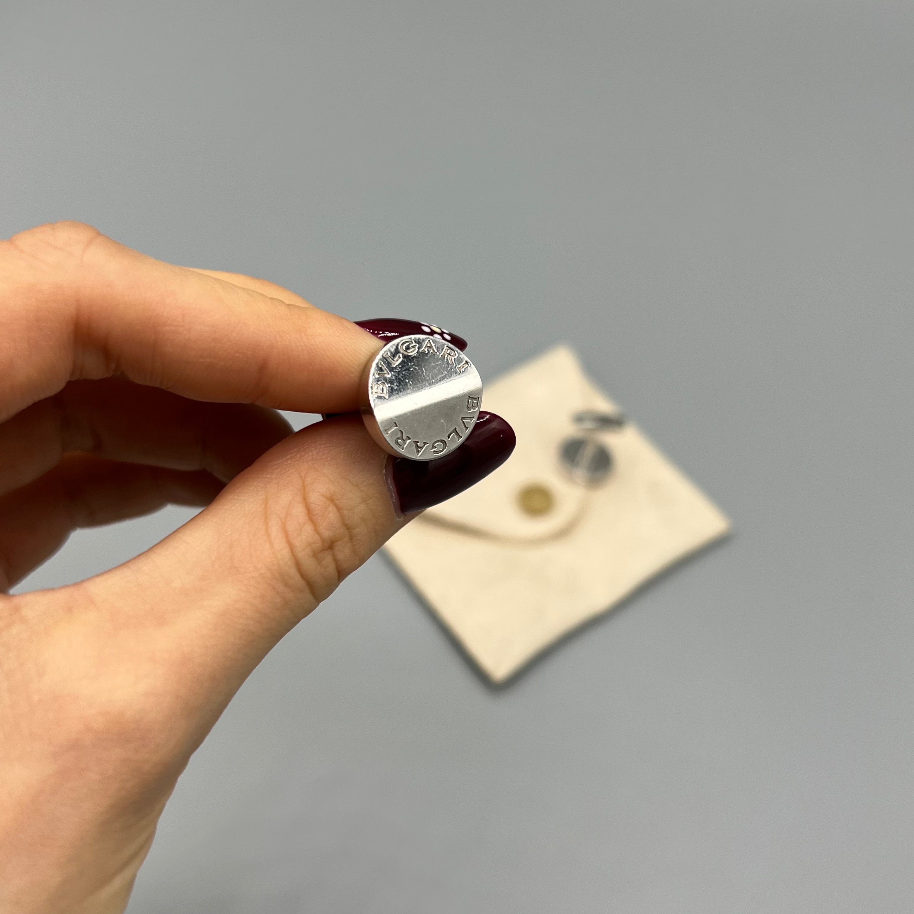 Boutons de manchette en argent Bulgari