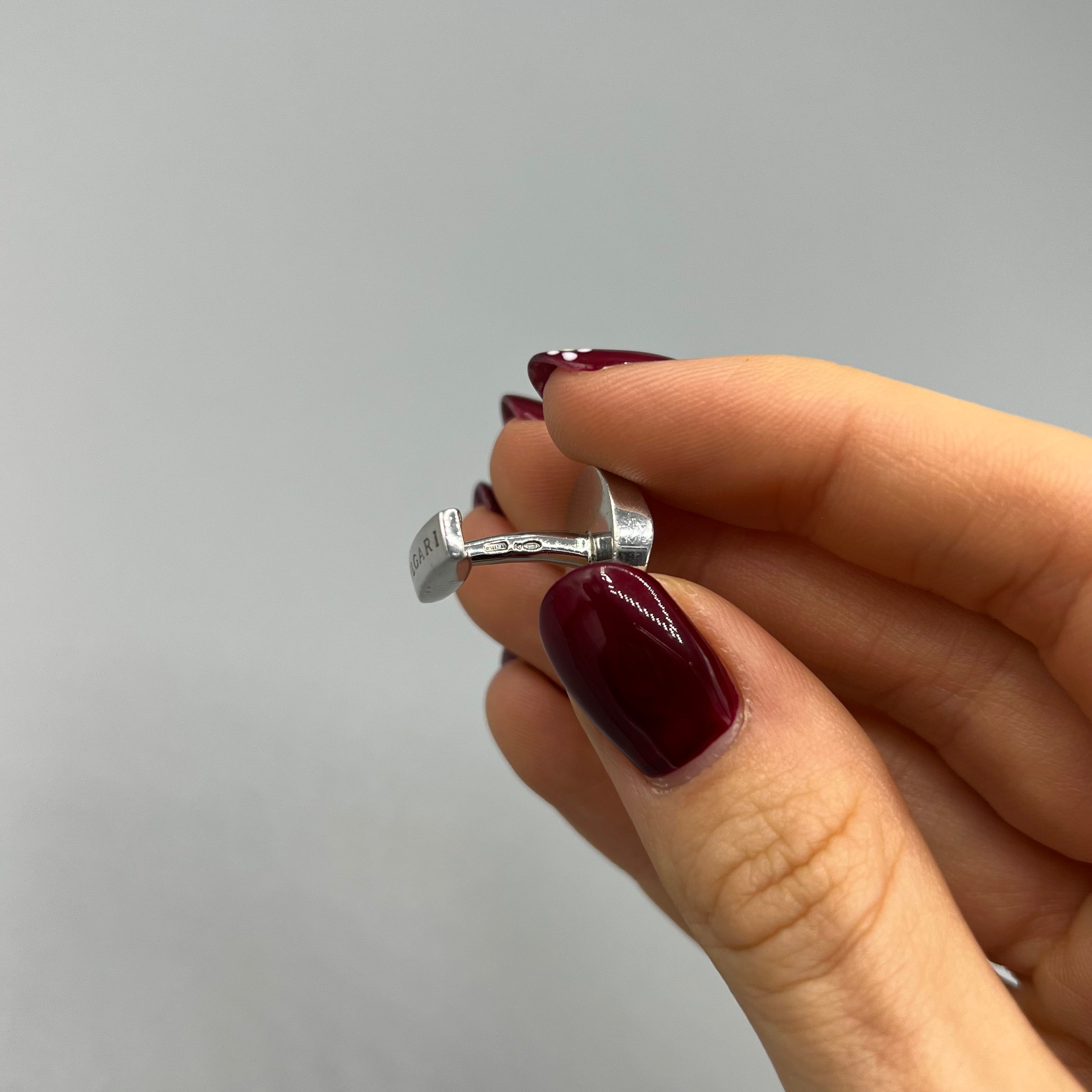 Boutons de manchette en argent Bulgari