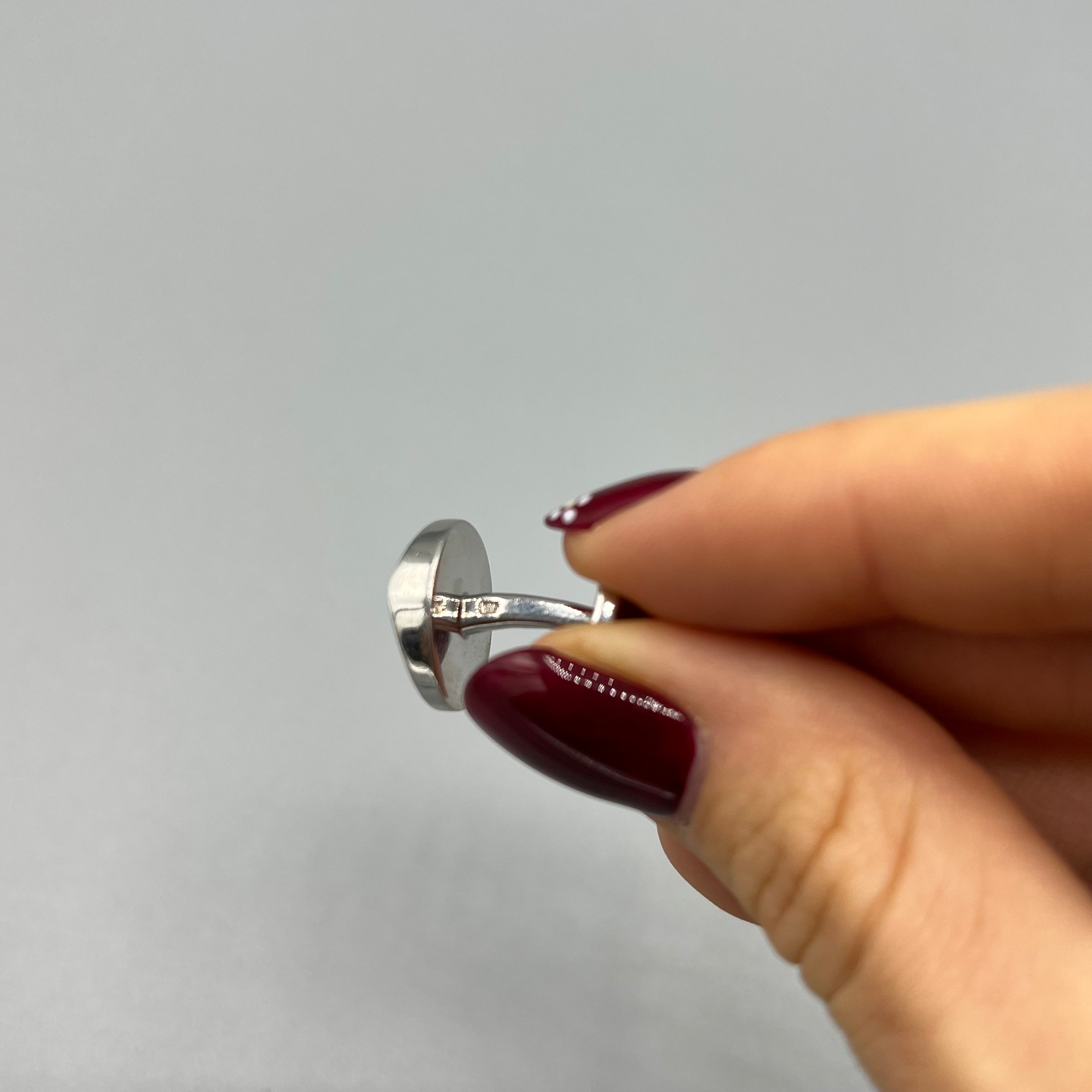 Boutons de manchette en argent Bulgari