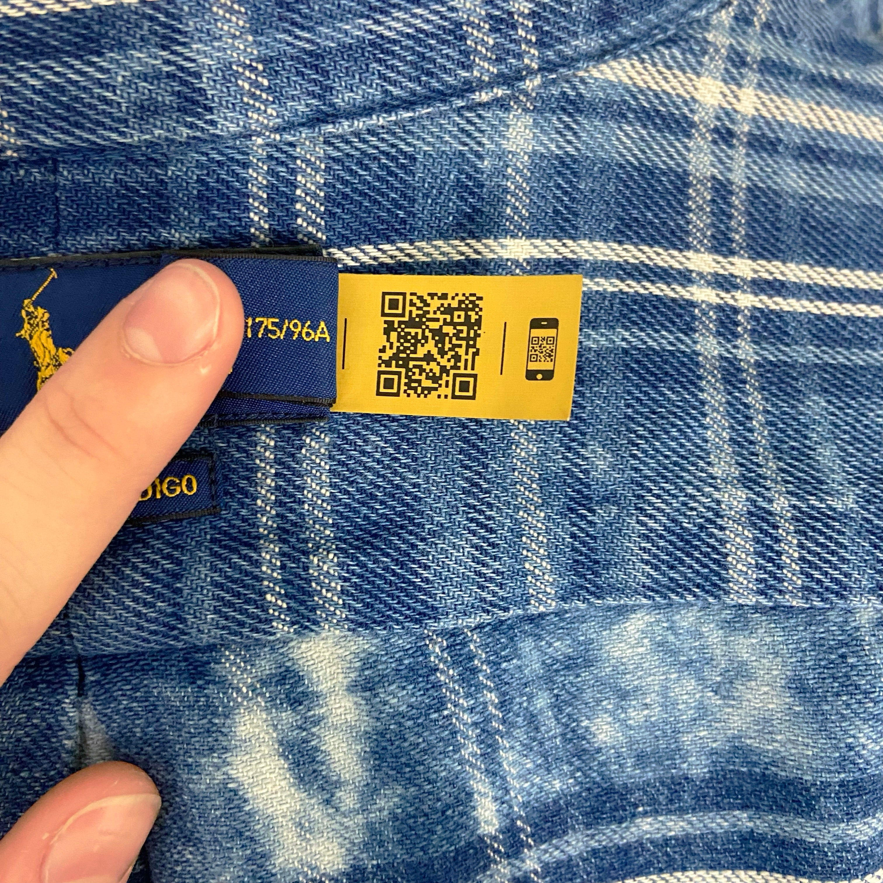 Chemise bleu à carreaux Ralph Lauren
