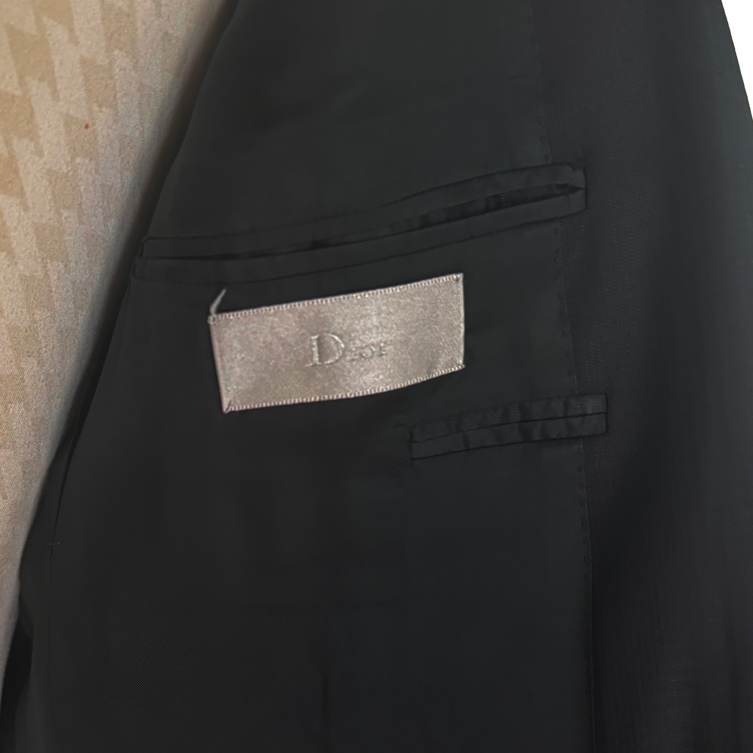 Costume Dior anthracite Prince de Galles ton sur ton